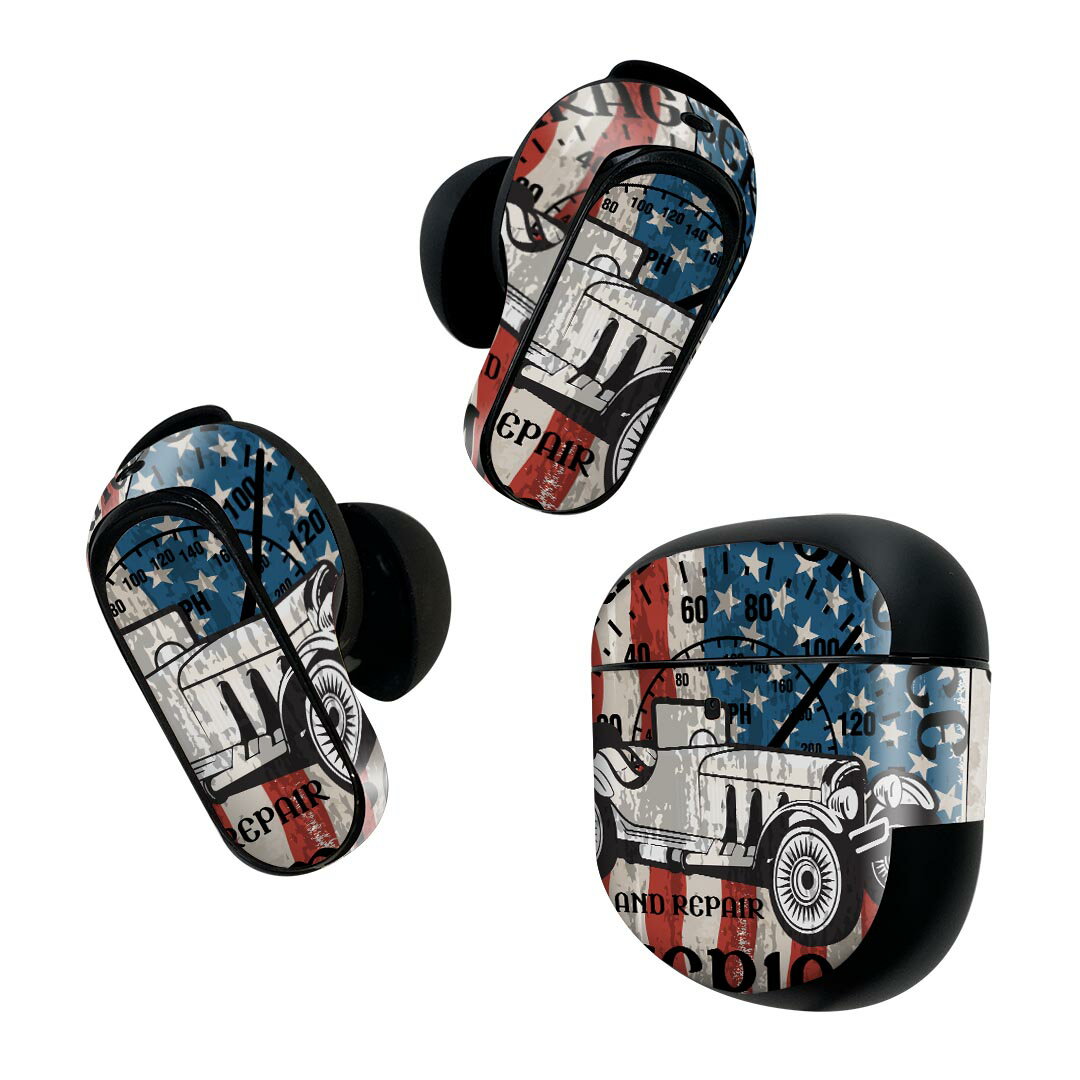 Bose QuietComfort Earbuds II 用 スキンシール ボーズ イヤバッズ2 用　ステッカー　本体3セット ケー..