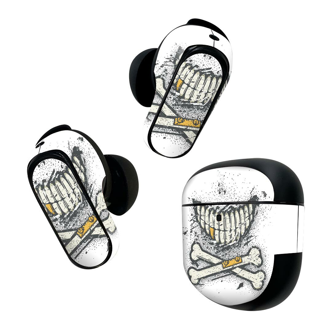 製品名 Bose QuietComfort Earbuds II 専用デザインスキンシール セット内容 Bose QuietComfort Earbuds II 専用シール　イヤホン（左右）3枚、充電ケース用シール 1枚AirPods第3世代専用です。第1?2世代、Proシリーズには対応していません。 商品特徴 再剥離性シートを素材に採用し、細かな位置調整がしやすく貼り直しが容易です。また、エアフリーでもありますので気泡が簡単に逃げるので、キレイに貼ることができます。専用の業務プリンターを使い、商品画像と遜色のない美しい印刷仕上がり。 注意事項 画像はサンプルですので、ご覧の環境によっては多少色味に違いを感じる場合がございます。 イメージと違った、モニターと色味が異なるという理由での交換や返金はご対応出来かねます。スキンシールのみの販売で、機器本体や充電ケース本体は付属しません。シワができた場合、ドライヤーなどで軽く温め、外側に向けてシワを伸ばすように貼ってください。初回貼付時の位置調整や貼り直しは可能ですが、しっかりと押し付けて接着させた後の再剥離、再利用は保証しておりません。また接着部に油分や汚れが付着しますと角の部分は剥がれやすくなりますので、貼付時はあまり触れないようにご注意ください。無地のセミグロスシートにデザインをプリントした商品で、デコなどの加工はございません。 凹凸や光沢があるように見えたり布地や金属を素材にしたように見える商品もありますが、デザインの図版によるものです。印刷時に微妙な画像のズレが生じる場合がございます。ご注文後に1点1点制作する受注生産品の為、不良品以外のご返品や交換は固くお断りします。 商品発送 完全受注生産のハンドメイド商品となりますので、既製品と比べて発送までお時間を頂いています。 基本的に決済確認後2~3営業日、最大で10営業日での発送となります。繁忙期や休業日明けの場合はさらに時間がかかる場合があります。 その際には別途メールにてご連絡致します。メール便の場合、発送日から到着までに2?4日ほどかかる場合が多く、紛失などの保障もご対応できかねます。あらかじめご了承下さい。