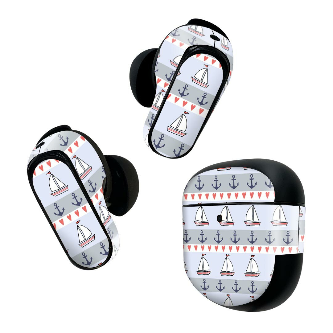 Bose QuietComfort Earbuds II 用 スキンシール ボーズ イヤバッズ2 用　ステッカ...