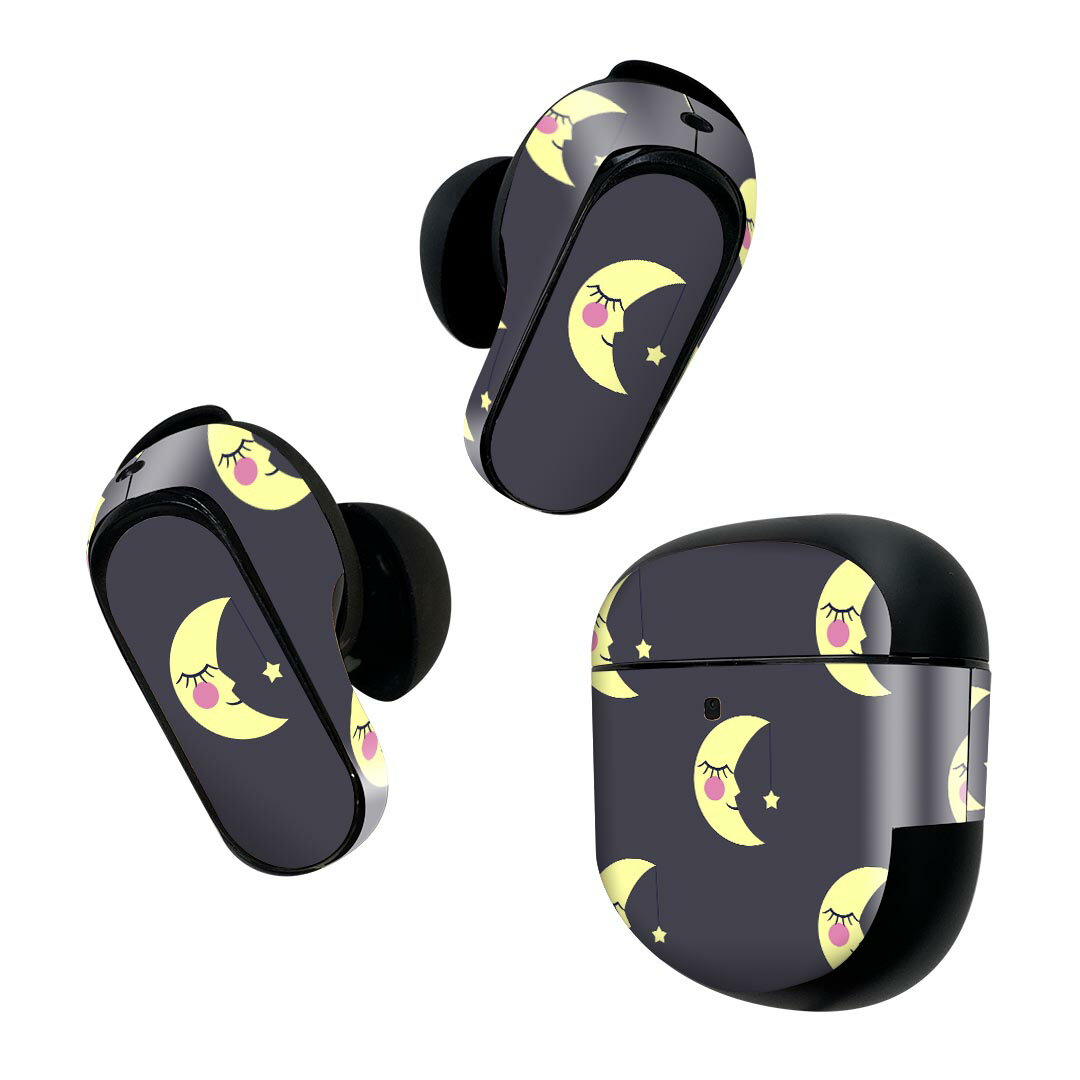 製品名 Bose QuietComfort Earbuds II 専用デザインスキンシール セット内容 Bose QuietComfort Earbuds II 専用シール　イヤホン（左右）3枚、充電ケース用シール 1枚AirPods第3世代専用です。第1?2世代、Proシリーズには対応していません。 商品特徴 再剥離性シートを素材に採用し、細かな位置調整がしやすく貼り直しが容易です。また、エアフリーでもありますので気泡が簡単に逃げるので、キレイに貼ることができます。専用の業務プリンターを使い、商品画像と遜色のない美しい印刷仕上がり。 注意事項 画像はサンプルですので、ご覧の環境によっては多少色味に違いを感じる場合がございます。 イメージと違った、モニターと色味が異なるという理由での交換や返金はご対応出来かねます。スキンシールのみの販売で、機器本体や充電ケース本体は付属しません。シワができた場合、ドライヤーなどで軽く温め、外側に向けてシワを伸ばすように貼ってください。初回貼付時の位置調整や貼り直しは可能ですが、しっかりと押し付けて接着させた後の再剥離、再利用は保証しておりません。また接着部に油分や汚れが付着しますと角の部分は剥がれやすくなりますので、貼付時はあまり触れないようにご注意ください。無地のセミグロスシートにデザインをプリントした商品で、デコなどの加工はございません。 凹凸や光沢があるように見えたり布地や金属を素材にしたように見える商品もありますが、デザインの図版によるものです。印刷時に微妙な画像のズレが生じる場合がございます。ご注文後に1点1点制作する受注生産品の為、不良品以外のご返品や交換は固くお断りします。 商品発送 完全受注生産のハンドメイド商品となりますので、既製品と比べて発送までお時間を頂いています。 基本的に決済確認後2~3営業日、最大で10営業日での発送となります。繁忙期や休業日明けの場合はさらに時間がかかる場合があります。 その際には別途メールにてご連絡致します。メール便の場合、発送日から到着までに2?4日ほどかかる場合が多く、紛失などの保障もご対応できかねます。あらかじめご了承下さい。