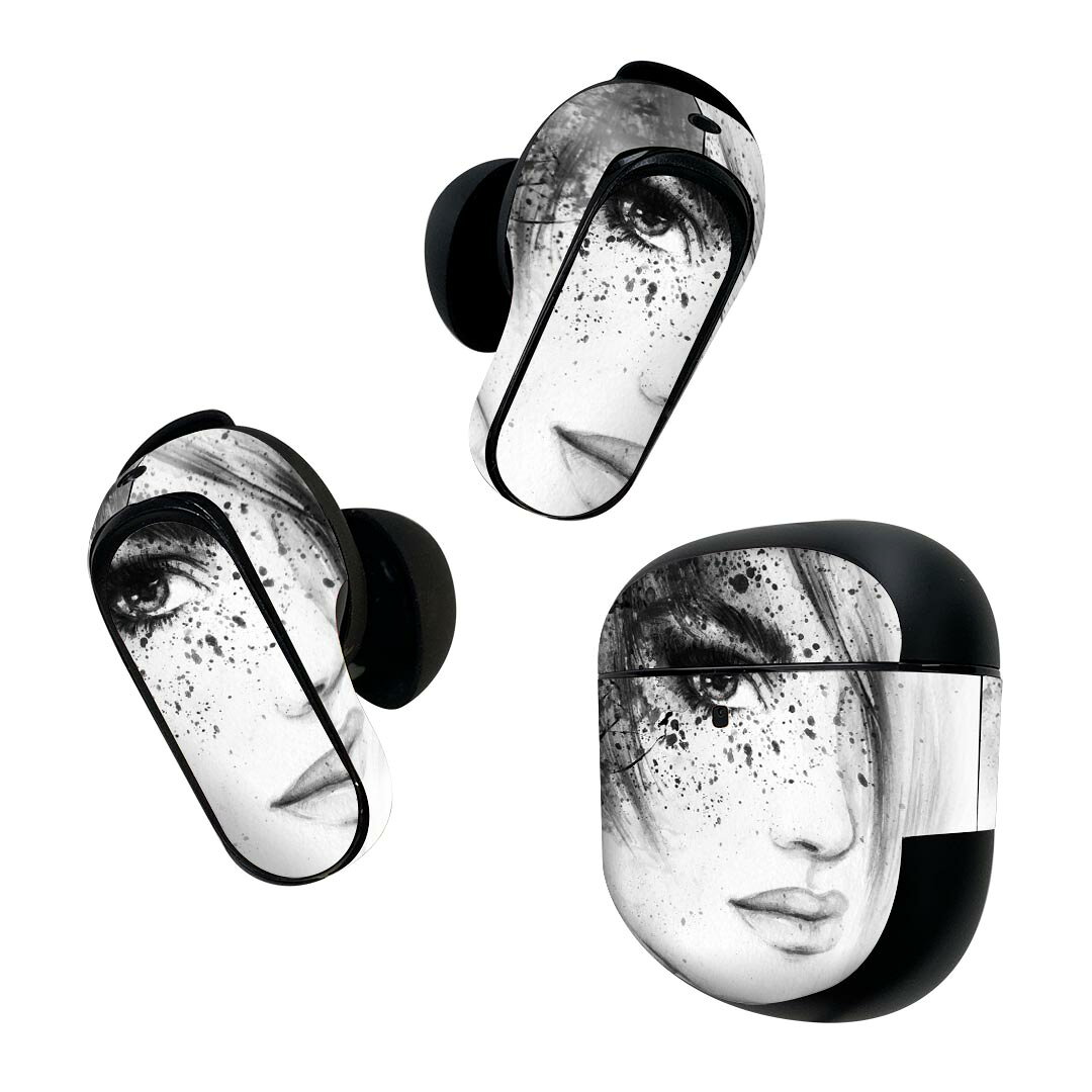 製品名 Bose QuietComfort Earbuds II 専用デザインスキンシール セット内容 Bose QuietComfort Earbuds II 専用シール　イヤホン（左右）3枚、充電ケース用シール 1枚AirPods第3世代専用です。第1?2世代、Proシリーズには対応していません。 商品特徴 再剥離性シートを素材に採用し、細かな位置調整がしやすく貼り直しが容易です。また、エアフリーでもありますので気泡が簡単に逃げるので、キレイに貼ることができます。専用の業務プリンターを使い、商品画像と遜色のない美しい印刷仕上がり。 注意事項 画像はサンプルですので、ご覧の環境によっては多少色味に違いを感じる場合がございます。 イメージと違った、モニターと色味が異なるという理由での交換や返金はご対応出来かねます。スキンシールのみの販売で、機器本体や充電ケース本体は付属しません。シワができた場合、ドライヤーなどで軽く温め、外側に向けてシワを伸ばすように貼ってください。初回貼付時の位置調整や貼り直しは可能ですが、しっかりと押し付けて接着させた後の再剥離、再利用は保証しておりません。また接着部に油分や汚れが付着しますと角の部分は剥がれやすくなりますので、貼付時はあまり触れないようにご注意ください。無地のセミグロスシートにデザインをプリントした商品で、デコなどの加工はございません。 凹凸や光沢があるように見えたり布地や金属を素材にしたように見える商品もありますが、デザインの図版によるものです。印刷時に微妙な画像のズレが生じる場合がございます。ご注文後に1点1点制作する受注生産品の為、不良品以外のご返品や交換は固くお断りします。 商品発送 完全受注生産のハンドメイド商品となりますので、既製品と比べて発送までお時間を頂いています。 基本的に決済確認後2~3営業日、最大で10営業日での発送となります。繁忙期や休業日明けの場合はさらに時間がかかる場合があります。 その際には別途メールにてご連絡致します。メール便の場合、発送日から到着までに2?4日ほどかかる場合が多く、紛失などの保障もご対応できかねます。あらかじめご了承下さい。