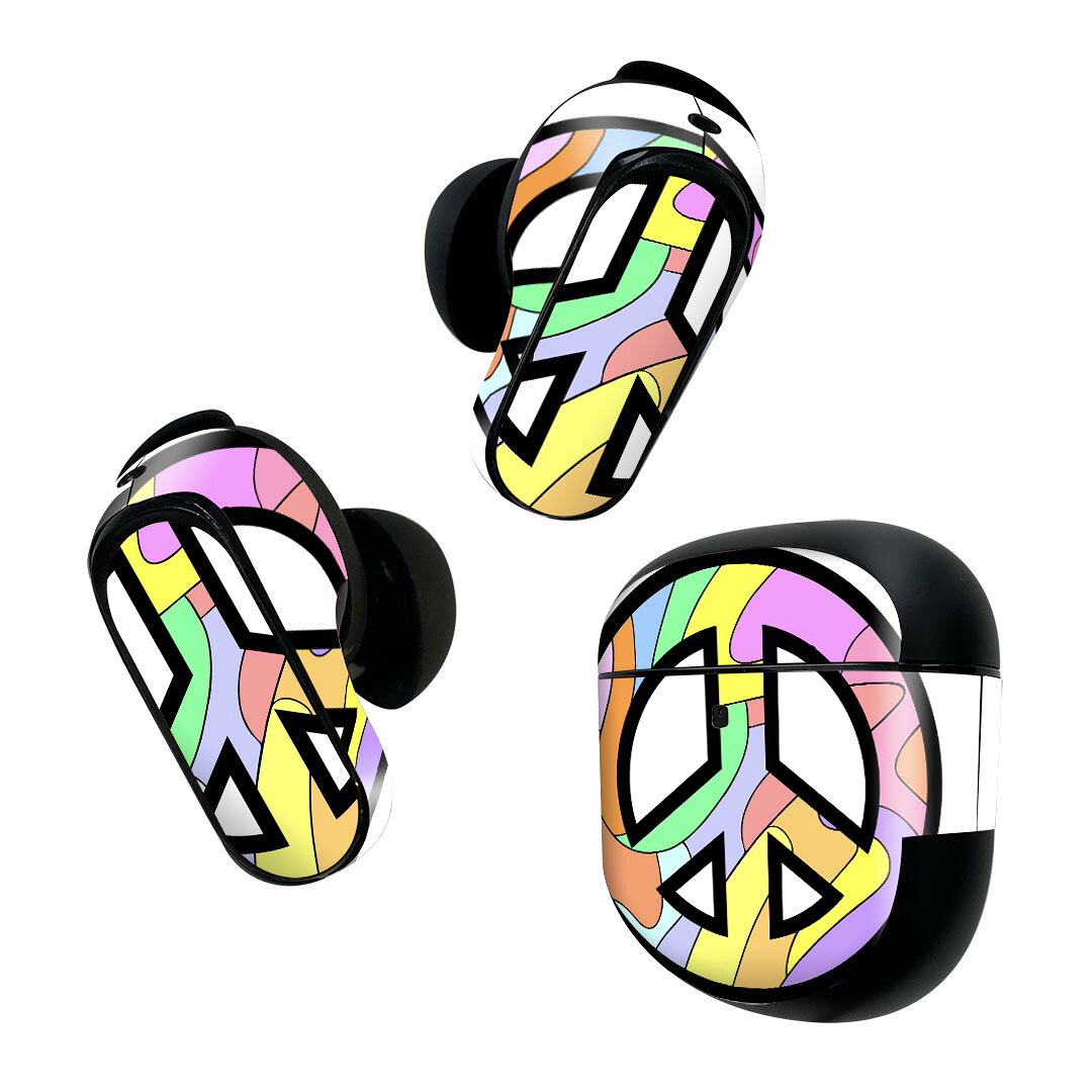 製品名 Bose QuietComfort Earbuds II 専用デザインスキンシール セット内容 Bose QuietComfort Earbuds II 専用シール　イヤホン（左右）3枚、充電ケース用シール 1枚AirPods第3世代専用です。第1?2世代、Proシリーズには対応していません。 商品特徴 再剥離性シートを素材に採用し、細かな位置調整がしやすく貼り直しが容易です。また、エアフリーでもありますので気泡が簡単に逃げるので、キレイに貼ることができます。専用の業務プリンターを使い、商品画像と遜色のない美しい印刷仕上がり。 注意事項 画像はサンプルですので、ご覧の環境によっては多少色味に違いを感じる場合がございます。 イメージと違った、モニターと色味が異なるという理由での交換や返金はご対応出来かねます。スキンシールのみの販売で、機器本体や充電ケース本体は付属しません。シワができた場合、ドライヤーなどで軽く温め、外側に向けてシワを伸ばすように貼ってください。初回貼付時の位置調整や貼り直しは可能ですが、しっかりと押し付けて接着させた後の再剥離、再利用は保証しておりません。また接着部に油分や汚れが付着しますと角の部分は剥がれやすくなりますので、貼付時はあまり触れないようにご注意ください。無地のセミグロスシートにデザインをプリントした商品で、デコなどの加工はございません。 凹凸や光沢があるように見えたり布地や金属を素材にしたように見える商品もありますが、デザインの図版によるものです。印刷時に微妙な画像のズレが生じる場合がございます。ご注文後に1点1点制作する受注生産品の為、不良品以外のご返品や交換は固くお断りします。 商品発送 完全受注生産のハンドメイド商品となりますので、既製品と比べて発送までお時間を頂いています。 基本的に決済確認後2~3営業日、最大で10営業日での発送となります。繁忙期や休業日明けの場合はさらに時間がかかる場合があります。 その際には別途メールにてご連絡致します。メール便の場合、発送日から到着までに2?4日ほどかかる場合が多く、紛失などの保障もご対応できかねます。あらかじめご了承下さい。