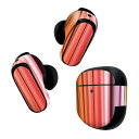 Bose QuietComfort Earbuds II 用 スキンシール ボーズ イヤバッズ2 用 ステッカー 本体3セット ケース1セット 保護 フィルム デコ ストライプ カラフル レインボー 012199