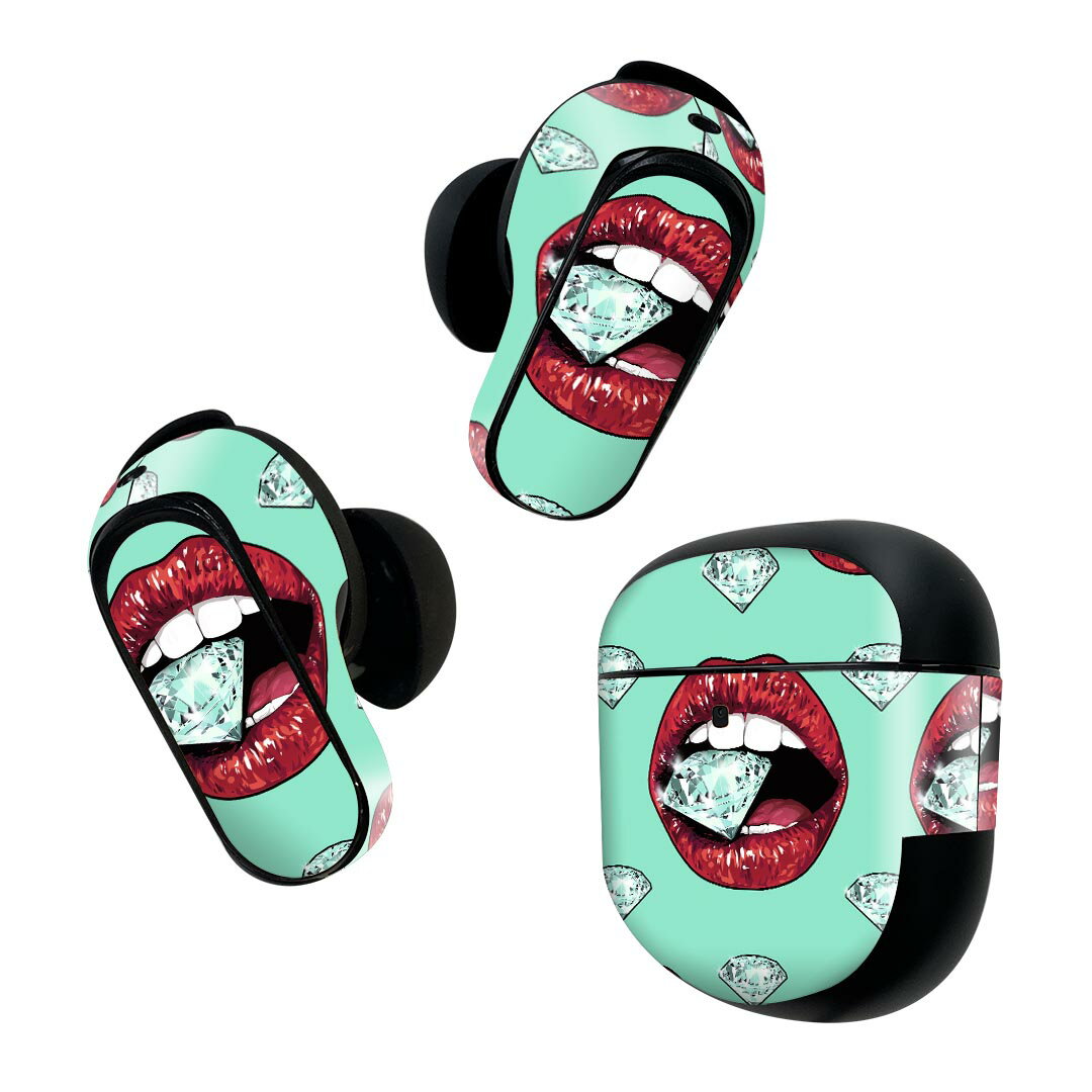 Bose QuietComfort Earbuds II 用 スキンシール ボーズ イヤバッズ2 用　ステッカ...