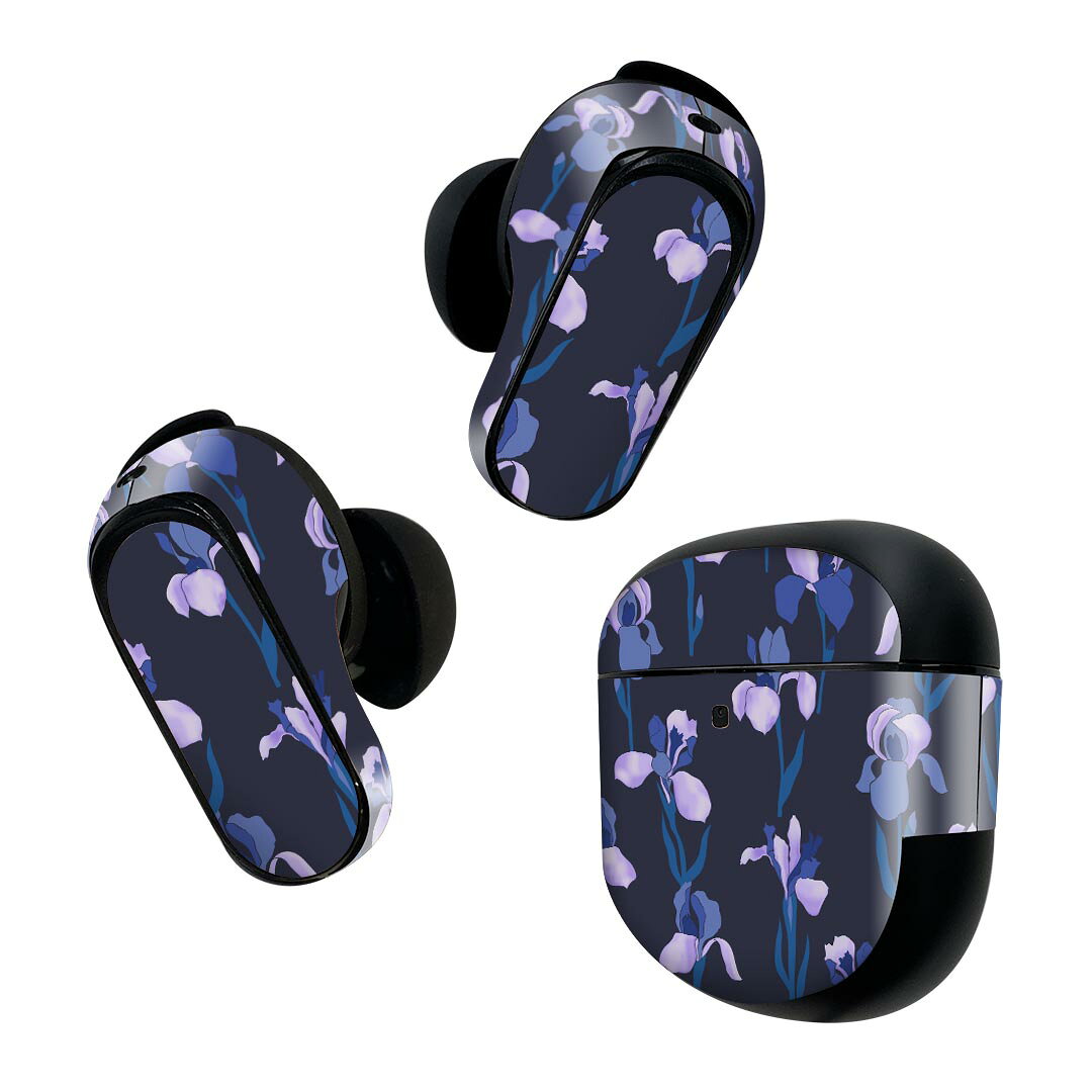 製品名 Bose QuietComfort Earbuds II 専用デザインスキンシール セット内容 Bose QuietComfort Earbuds II 専用シール　イヤホン（左右）3枚、充電ケース用シール 1枚AirPods第3世代専用です。第1?2世代、Proシリーズには対応していません。 商品特徴 再剥離性シートを素材に採用し、細かな位置調整がしやすく貼り直しが容易です。また、エアフリーでもありますので気泡が簡単に逃げるので、キレイに貼ることができます。専用の業務プリンターを使い、商品画像と遜色のない美しい印刷仕上がり。 注意事項 画像はサンプルですので、ご覧の環境によっては多少色味に違いを感じる場合がございます。 イメージと違った、モニターと色味が異なるという理由での交換や返金はご対応出来かねます。スキンシールのみの販売で、機器本体や充電ケース本体は付属しません。シワができた場合、ドライヤーなどで軽く温め、外側に向けてシワを伸ばすように貼ってください。初回貼付時の位置調整や貼り直しは可能ですが、しっかりと押し付けて接着させた後の再剥離、再利用は保証しておりません。また接着部に油分や汚れが付着しますと角の部分は剥がれやすくなりますので、貼付時はあまり触れないようにご注意ください。無地のセミグロスシートにデザインをプリントした商品で、デコなどの加工はございません。 凹凸や光沢があるように見えたり布地や金属を素材にしたように見える商品もありますが、デザインの図版によるものです。印刷時に微妙な画像のズレが生じる場合がございます。ご注文後に1点1点制作する受注生産品の為、不良品以外のご返品や交換は固くお断りします。 商品発送 完全受注生産のハンドメイド商品となりますので、既製品と比べて発送までお時間を頂いています。 基本的に決済確認後2~3営業日、最大で10営業日での発送となります。繁忙期や休業日明けの場合はさらに時間がかかる場合があります。 その際には別途メールにてご連絡致します。メール便の場合、発送日から到着までに2?4日ほどかかる場合が多く、紛失などの保障もご対応できかねます。あらかじめご了承下さい。