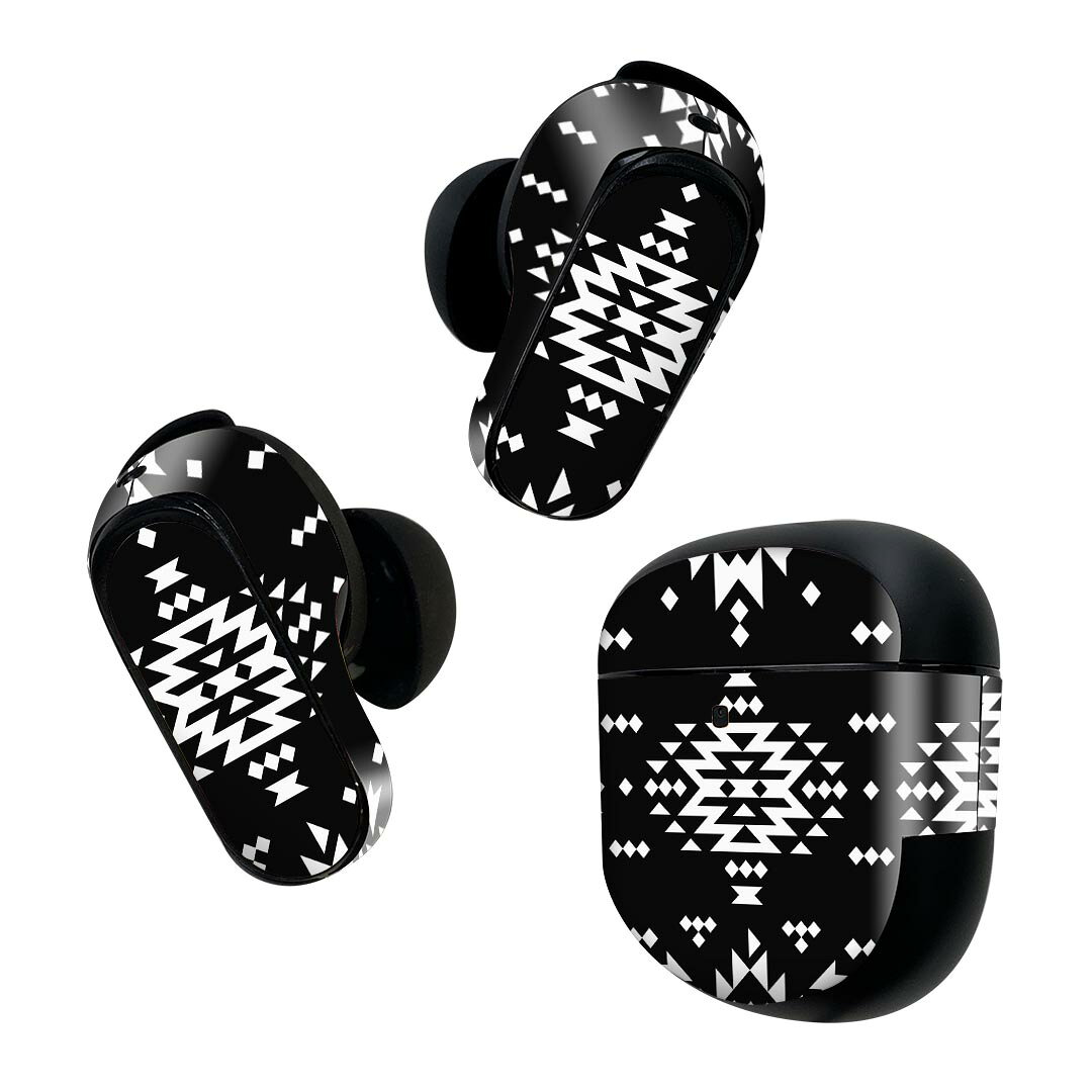 Bose QuietComfort Earbuds II 用 スキンシール ボーズ イヤバッズ2 用　ステッカー　本体3セット ケース1セット 保護 フィルム デコ モノトーン　ノルディック　柄 012492