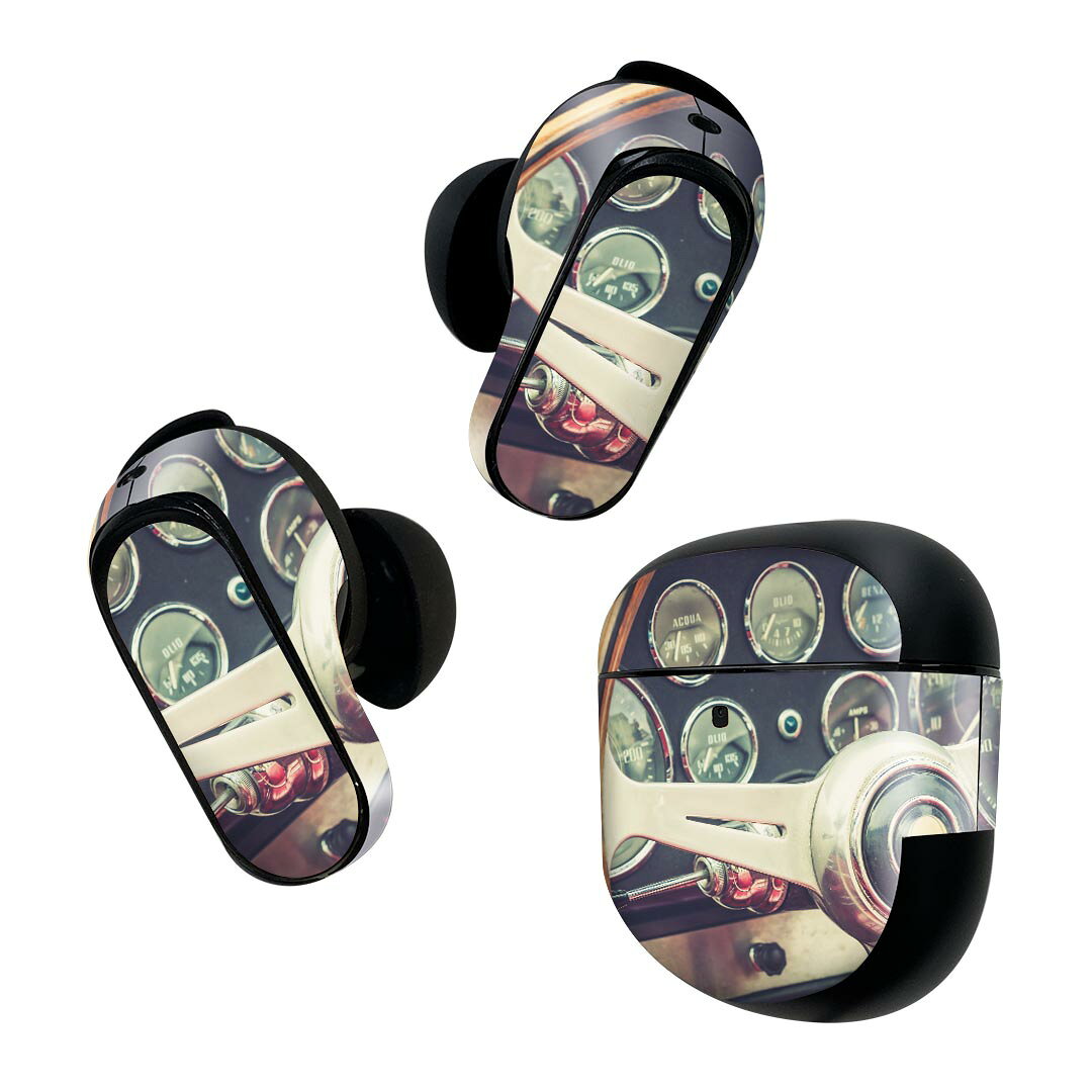 製品名 Bose QuietComfort Earbuds II 専用デザインスキンシール セット内容 Bose QuietComfort Earbuds II 専用シール　イヤホン（左右）3枚、充電ケース用シール 1枚AirPods第3世代専用です。第1?2世代、Proシリーズには対応していません。 商品特徴 再剥離性シートを素材に採用し、細かな位置調整がしやすく貼り直しが容易です。また、エアフリーでもありますので気泡が簡単に逃げるので、キレイに貼ることができます。専用の業務プリンターを使い、商品画像と遜色のない美しい印刷仕上がり。 注意事項 画像はサンプルですので、ご覧の環境によっては多少色味に違いを感じる場合がございます。 イメージと違った、モニターと色味が異なるという理由での交換や返金はご対応出来かねます。スキンシールのみの販売で、機器本体や充電ケース本体は付属しません。シワができた場合、ドライヤーなどで軽く温め、外側に向けてシワを伸ばすように貼ってください。初回貼付時の位置調整や貼り直しは可能ですが、しっかりと押し付けて接着させた後の再剥離、再利用は保証しておりません。また接着部に油分や汚れが付着しますと角の部分は剥がれやすくなりますので、貼付時はあまり触れないようにご注意ください。無地のセミグロスシートにデザインをプリントした商品で、デコなどの加工はございません。 凹凸や光沢があるように見えたり布地や金属を素材にしたように見える商品もありますが、デザインの図版によるものです。印刷時に微妙な画像のズレが生じる場合がございます。ご注文後に1点1点制作する受注生産品の為、不良品以外のご返品や交換は固くお断りします。 商品発送 完全受注生産のハンドメイド商品となりますので、既製品と比べて発送までお時間を頂いています。 基本的に決済確認後2~3営業日、最大で10営業日での発送となります。繁忙期や休業日明けの場合はさらに時間がかかる場合があります。 その際には別途メールにてご連絡致します。メール便の場合、発送日から到着までに2?4日ほどかかる場合が多く、紛失などの保障もご対応できかねます。あらかじめご了承下さい。