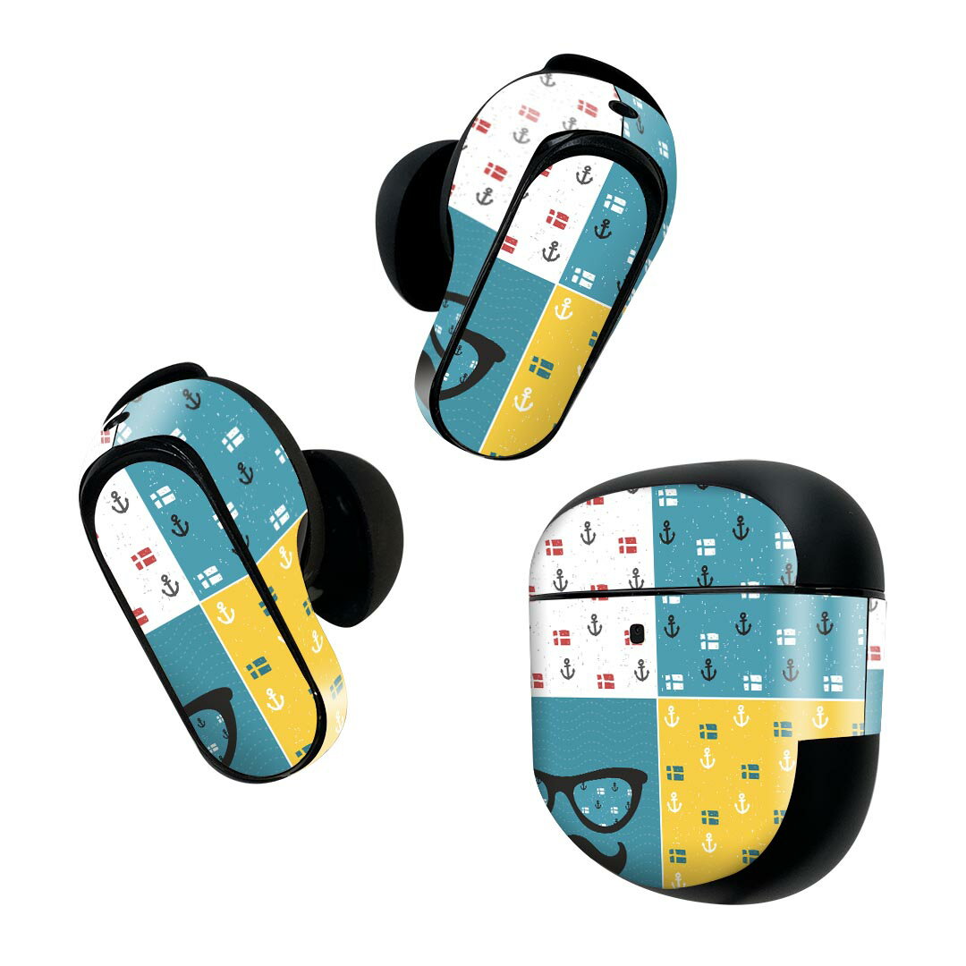 Bose QuietComfort Earbuds II 用 スキンシール ボーズ イヤバッズ2 用　ステッカー　本体3セット ケー..
