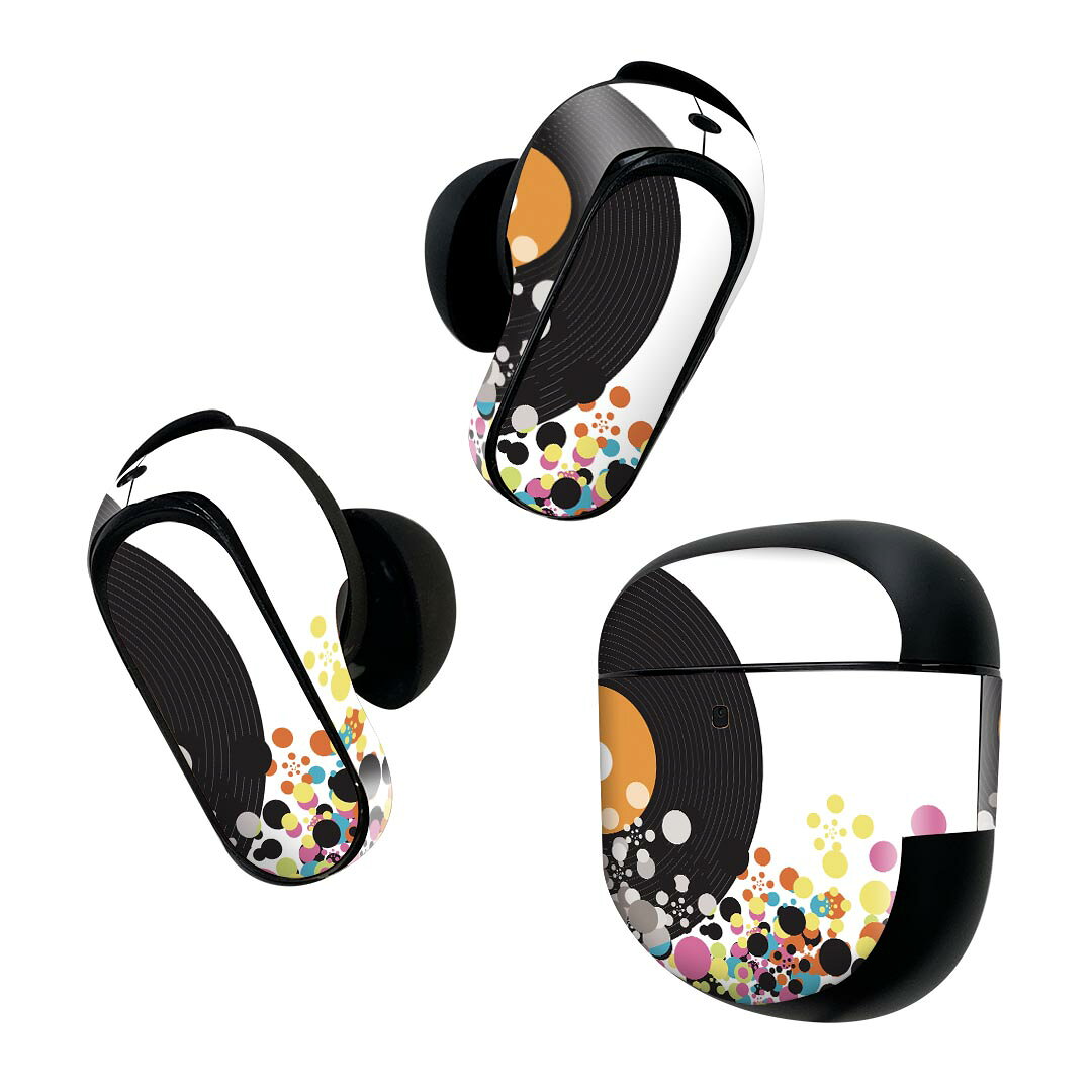 製品名 Bose QuietComfort Earbuds II 専用デザインスキンシール セット内容 Bose QuietComfort Earbuds II 専用シール　イヤホン（左右）3枚、充電ケース用シール 1枚AirPods第3世代専用です。第1?2世代、Proシリーズには対応していません。 商品特徴 再剥離性シートを素材に採用し、細かな位置調整がしやすく貼り直しが容易です。また、エアフリーでもありますので気泡が簡単に逃げるので、キレイに貼ることができます。専用の業務プリンターを使い、商品画像と遜色のない美しい印刷仕上がり。 注意事項 画像はサンプルですので、ご覧の環境によっては多少色味に違いを感じる場合がございます。 イメージと違った、モニターと色味が異なるという理由での交換や返金はご対応出来かねます。スキンシールのみの販売で、機器本体や充電ケース本体は付属しません。シワができた場合、ドライヤーなどで軽く温め、外側に向けてシワを伸ばすように貼ってください。初回貼付時の位置調整や貼り直しは可能ですが、しっかりと押し付けて接着させた後の再剥離、再利用は保証しておりません。また接着部に油分や汚れが付着しますと角の部分は剥がれやすくなりますので、貼付時はあまり触れないようにご注意ください。無地のセミグロスシートにデザインをプリントした商品で、デコなどの加工はございません。 凹凸や光沢があるように見えたり布地や金属を素材にしたように見える商品もありますが、デザインの図版によるものです。印刷時に微妙な画像のズレが生じる場合がございます。ご注文後に1点1点制作する受注生産品の為、不良品以外のご返品や交換は固くお断りします。 商品発送 完全受注生産のハンドメイド商品となりますので、既製品と比べて発送までお時間を頂いています。 基本的に決済確認後2~3営業日、最大で10営業日での発送となります。繁忙期や休業日明けの場合はさらに時間がかかる場合があります。 その際には別途メールにてご連絡致します。メール便の場合、発送日から到着までに2?4日ほどかかる場合が多く、紛失などの保障もご対応できかねます。あらかじめご了承下さい。