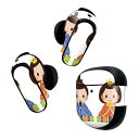 Bose QuietComfort Earbuds II 用 スキンシール ボーズ イヤバッズ2 用 ステッカー 本体3セット ケース1セット 保護 フィルム デコ ひな祭り 和 節句 012845