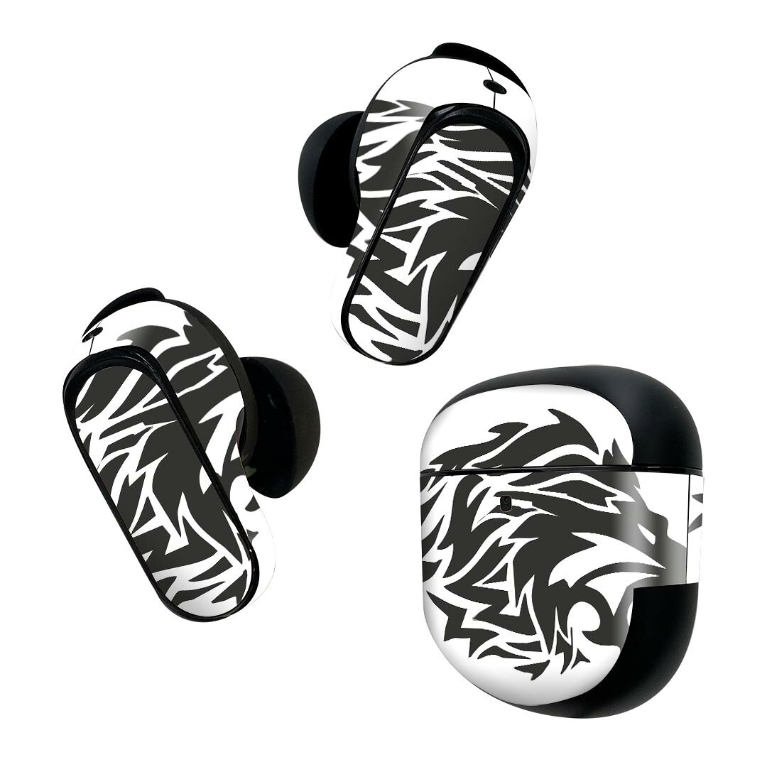 製品名 Bose QuietComfort Earbuds II 専用デザインスキンシール セット内容 Bose QuietComfort Earbuds II 専用シール　イヤホン（左右）3枚、充電ケース用シール 1枚AirPods第3世代専用です。第1?2世代、Proシリーズには対応していません。 商品特徴 再剥離性シートを素材に採用し、細かな位置調整がしやすく貼り直しが容易です。また、エアフリーでもありますので気泡が簡単に逃げるので、キレイに貼ることができます。専用の業務プリンターを使い、商品画像と遜色のない美しい印刷仕上がり。 注意事項 画像はサンプルですので、ご覧の環境によっては多少色味に違いを感じる場合がございます。 イメージと違った、モニターと色味が異なるという理由での交換や返金はご対応出来かねます。スキンシールのみの販売で、機器本体や充電ケース本体は付属しません。シワができた場合、ドライヤーなどで軽く温め、外側に向けてシワを伸ばすように貼ってください。初回貼付時の位置調整や貼り直しは可能ですが、しっかりと押し付けて接着させた後の再剥離、再利用は保証しておりません。また接着部に油分や汚れが付着しますと角の部分は剥がれやすくなりますので、貼付時はあまり触れないようにご注意ください。無地のセミグロスシートにデザインをプリントした商品で、デコなどの加工はございません。 凹凸や光沢があるように見えたり布地や金属を素材にしたように見える商品もありますが、デザインの図版によるものです。印刷時に微妙な画像のズレが生じる場合がございます。ご注文後に1点1点制作する受注生産品の為、不良品以外のご返品や交換は固くお断りします。 商品発送 完全受注生産のハンドメイド商品となりますので、既製品と比べて発送までお時間を頂いています。 基本的に決済確認後2~3営業日、最大で10営業日での発送となります。繁忙期や休業日明けの場合はさらに時間がかかる場合があります。 その際には別途メールにてご連絡致します。メール便の場合、発送日から到着までに2?4日ほどかかる場合が多く、紛失などの保障もご対応できかねます。あらかじめご了承下さい。