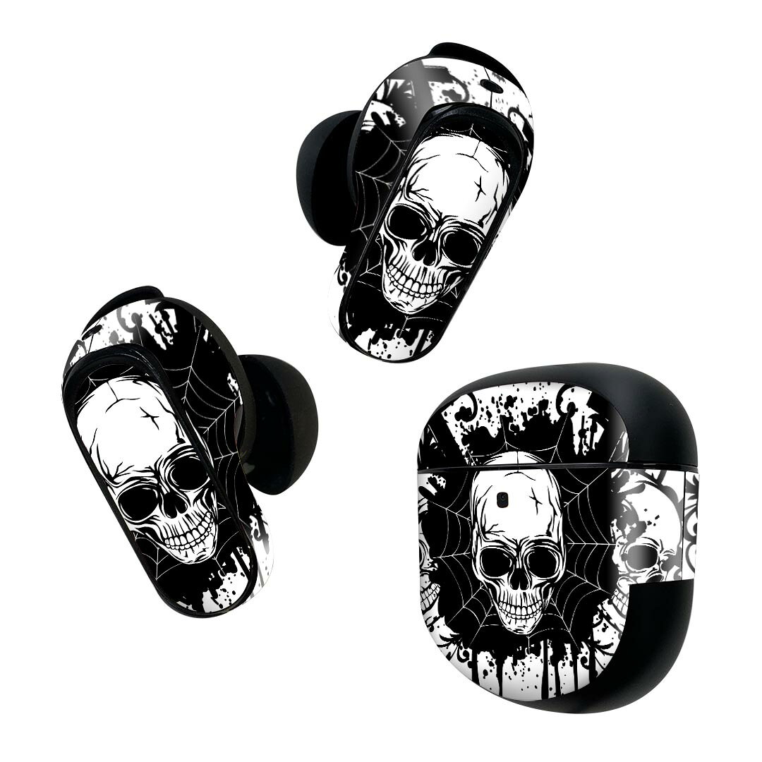 製品名 Bose QuietComfort Earbuds II 専用デザインスキンシール セット内容 Bose QuietComfort Earbuds II 専用シール　イヤホン（左右）3枚、充電ケース用シール 1枚AirPods第3世代専用です。第1?2世代、Proシリーズには対応していません。 商品特徴 再剥離性シートを素材に採用し、細かな位置調整がしやすく貼り直しが容易です。また、エアフリーでもありますので気泡が簡単に逃げるので、キレイに貼ることができます。専用の業務プリンターを使い、商品画像と遜色のない美しい印刷仕上がり。 注意事項 画像はサンプルですので、ご覧の環境によっては多少色味に違いを感じる場合がございます。 イメージと違った、モニターと色味が異なるという理由での交換や返金はご対応出来かねます。スキンシールのみの販売で、機器本体や充電ケース本体は付属しません。シワができた場合、ドライヤーなどで軽く温め、外側に向けてシワを伸ばすように貼ってください。初回貼付時の位置調整や貼り直しは可能ですが、しっかりと押し付けて接着させた後の再剥離、再利用は保証しておりません。また接着部に油分や汚れが付着しますと角の部分は剥がれやすくなりますので、貼付時はあまり触れないようにご注意ください。無地のセミグロスシートにデザインをプリントした商品で、デコなどの加工はございません。 凹凸や光沢があるように見えたり布地や金属を素材にしたように見える商品もありますが、デザインの図版によるものです。印刷時に微妙な画像のズレが生じる場合がございます。ご注文後に1点1点制作する受注生産品の為、不良品以外のご返品や交換は固くお断りします。 商品発送 完全受注生産のハンドメイド商品となりますので、既製品と比べて発送までお時間を頂いています。 基本的に決済確認後2~3営業日、最大で10営業日での発送となります。繁忙期や休業日明けの場合はさらに時間がかかる場合があります。 その際には別途メールにてご連絡致します。メール便の場合、発送日から到着までに2?4日ほどかかる場合が多く、紛失などの保障もご対応できかねます。あらかじめご了承下さい。