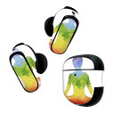 Bose QuietComfort Earbuds II 用 スキンシール ボーズ イヤバッズ2 用 ステッカー 本体3セット ケース1セット 保護 フィルム デコ ヨガ 虹 カラフル 013584