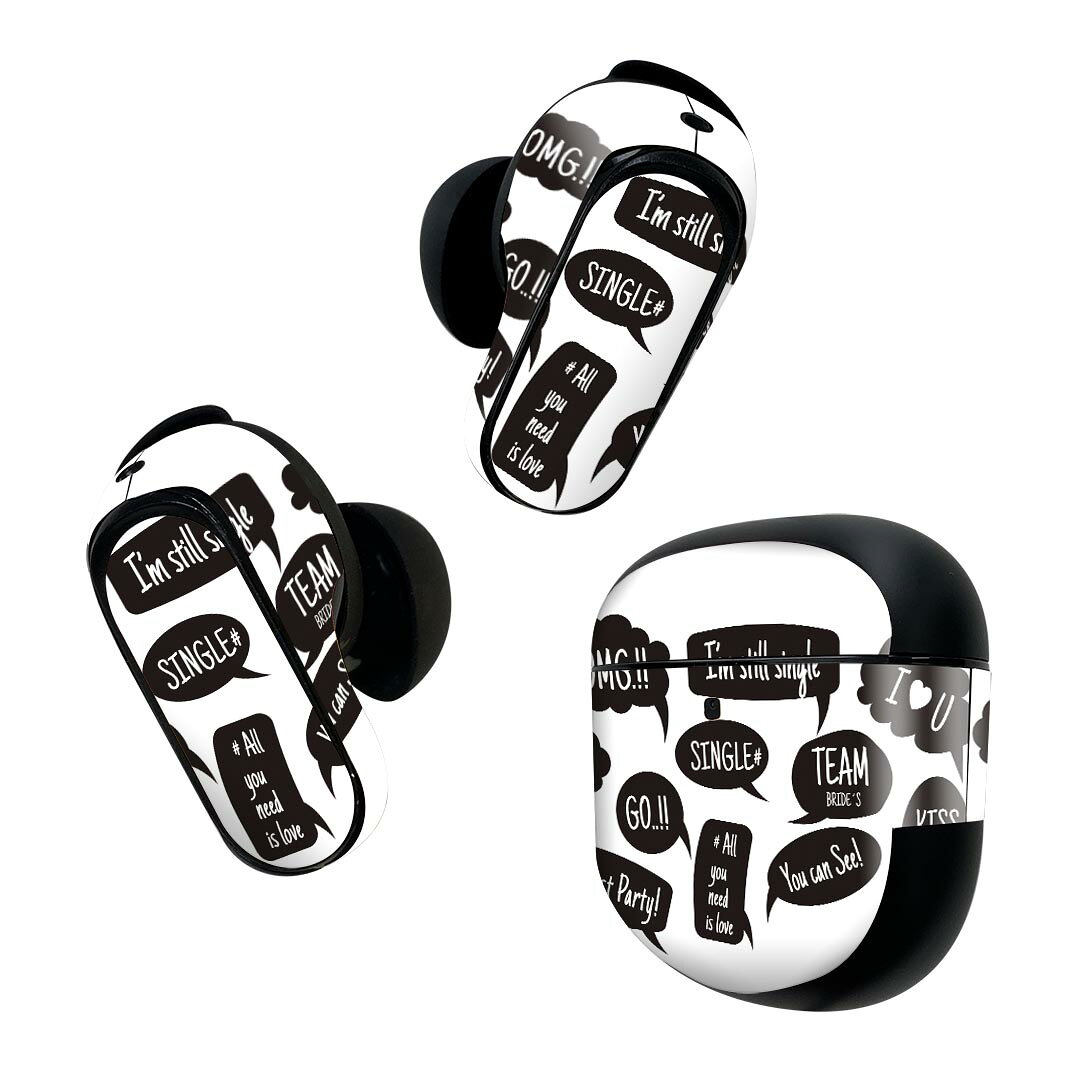 Bose QuietComfort Earbuds II 用 スキンシール ボーズ イヤバッズ2 用　ステッカ...