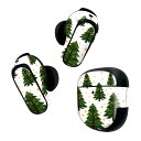 Bose QuietComfort Earbuds II 用 スキンシール ボーズ イヤバッズ2 用 ステッカー 本体3セット ケース1セット 保護 フィルム デコ クリスマス ツリー 013723