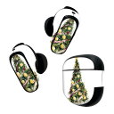 Bose QuietComfort Earbuds II 用 スキンシール ボーズ イヤバッズ2 用 ステッカー 本体3セット ケース1セット 保護 フィルム デコ クリスマス ツリー 013727(2)