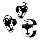 Bose QuietComfort Earbuds II 用 スキンシール ボーズ イヤバッズ2 用 ステッカー 本体3セット ケース1セット 保護 フィルム デコ 飛行機 乗り物 イラスト 013777