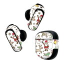 Bose QuietComfort Earbuds II 用 スキンシール ボーズ イヤバッズ2 用 ステッカー 本体3セット ケース1セット 保護 フィルム デコ クリスマス サンタ トナカイ 013795