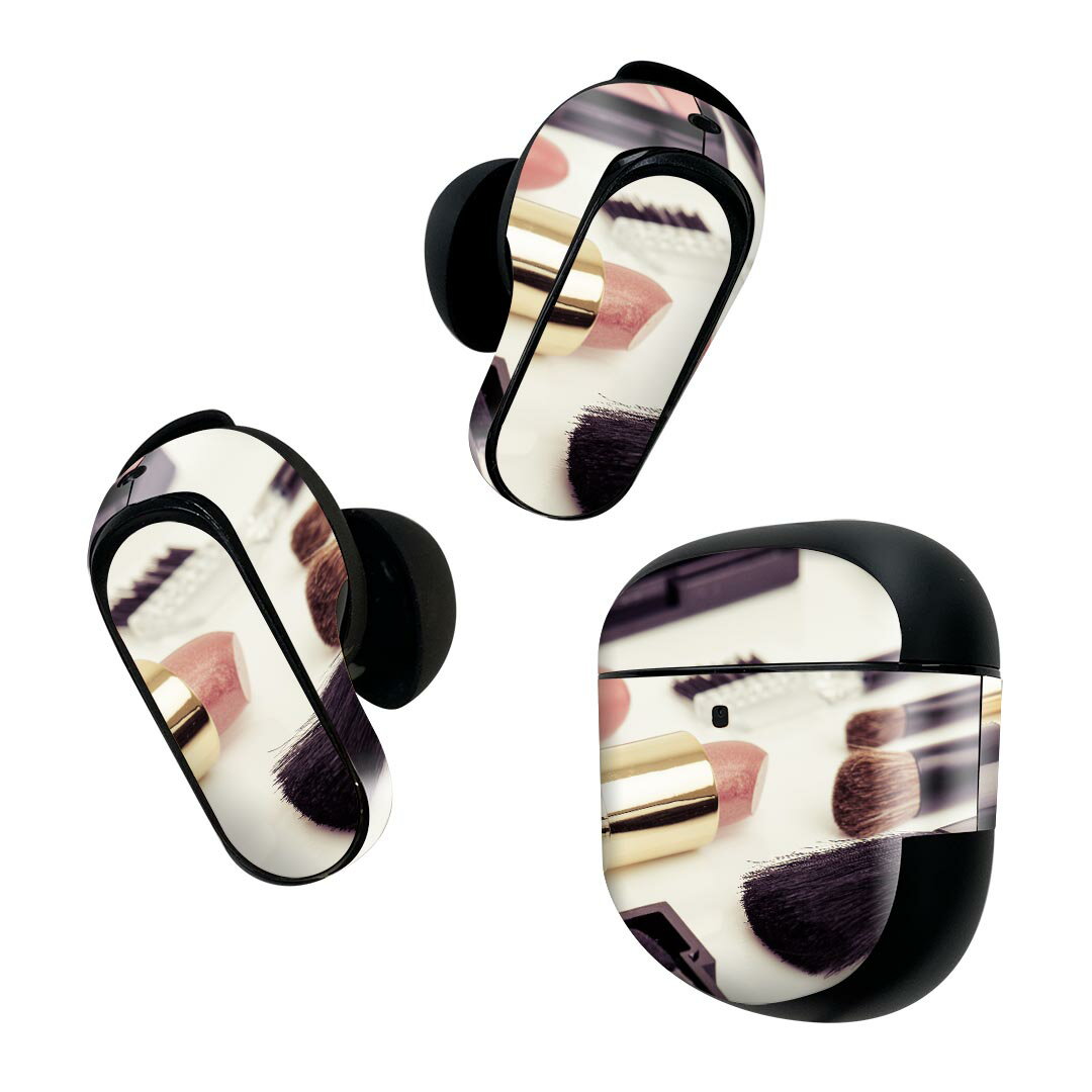 製品名 Bose QuietComfort Earbuds II 専用デザインスキンシール セット内容 Bose QuietComfort Earbuds II 専用シール　イヤホン（左右）3枚、充電ケース用シール 1枚AirPods第3世代専用です。第1?2世代、Proシリーズには対応していません。 商品特徴 再剥離性シートを素材に採用し、細かな位置調整がしやすく貼り直しが容易です。また、エアフリーでもありますので気泡が簡単に逃げるので、キレイに貼ることができます。専用の業務プリンターを使い、商品画像と遜色のない美しい印刷仕上がり。 注意事項 画像はサンプルですので、ご覧の環境によっては多少色味に違いを感じる場合がございます。 イメージと違った、モニターと色味が異なるという理由での交換や返金はご対応出来かねます。スキンシールのみの販売で、機器本体や充電ケース本体は付属しません。シワができた場合、ドライヤーなどで軽く温め、外側に向けてシワを伸ばすように貼ってください。初回貼付時の位置調整や貼り直しは可能ですが、しっかりと押し付けて接着させた後の再剥離、再利用は保証しておりません。また接着部に油分や汚れが付着しますと角の部分は剥がれやすくなりますので、貼付時はあまり触れないようにご注意ください。無地のセミグロスシートにデザインをプリントした商品で、デコなどの加工はございません。 凹凸や光沢があるように見えたり布地や金属を素材にしたように見える商品もありますが、デザインの図版によるものです。印刷時に微妙な画像のズレが生じる場合がございます。ご注文後に1点1点制作する受注生産品の為、不良品以外のご返品や交換は固くお断りします。 商品発送 完全受注生産のハンドメイド商品となりますので、既製品と比べて発送までお時間を頂いています。 基本的に決済確認後2~3営業日、最大で10営業日での発送となります。繁忙期や休業日明けの場合はさらに時間がかかる場合があります。 その際には別途メールにてご連絡致します。メール便の場合、発送日から到着までに2?4日ほどかかる場合が多く、紛失などの保障もご対応できかねます。あらかじめご了承下さい。