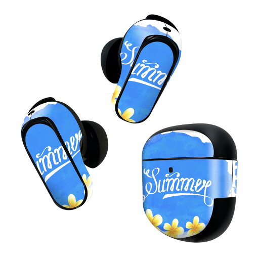 Bose QuietComfort Earbuds II 用 スキンシール ボーズ イヤバッズ2 用 ステッカー 本体3セット ケース1セット 保護 フィルム デコ 夏 花 013938 Bose QuietComfort Earbuds II 用 スキンシール ボーズ イヤバッズ2 用 ステッカー 本体3セット ケース1セット 保護 フィルム デコ 夏 花 013938