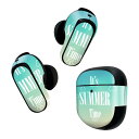 Bose QuietComfort Earbuds II 用 スキンシール ボーズ イヤバッズ2 用 ステッカー 本体3セット ケース1セット 保護 フィルム デコ 夏 英語 文字 013960