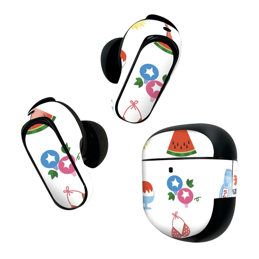 Bose QuietComfort Earbuds II 用 スキンシール ボーズ イヤバッズ2 用　ステッカー　本体3セット ケー..