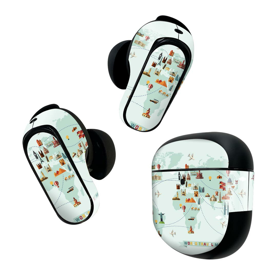 Bose QuietComfort Earbuds II 用 スキンシール ボーズ イヤバッズ2 用　ステッカ...