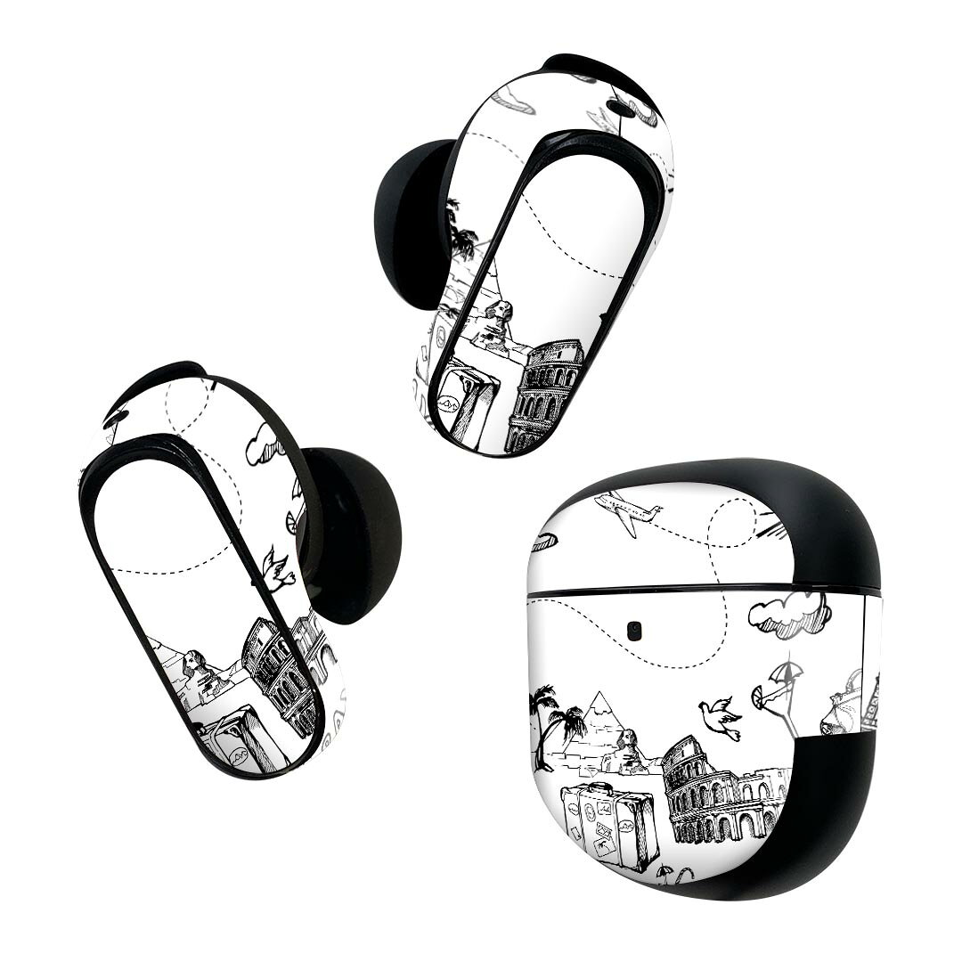 Bose QuietComfort Earbuds II 用 スキンシール ボーズ イヤバッズ2 用　ステッカ...