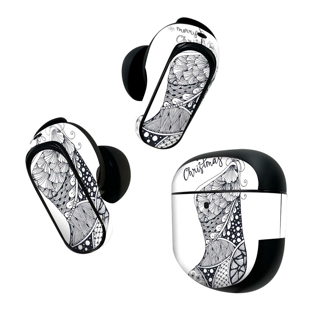 Bose QuietComfort Earbuds II 用 スキンシール ボーズ イヤバッズ2 用 ステッカー 本体3セット ケース1セット 保護 フィルム ...