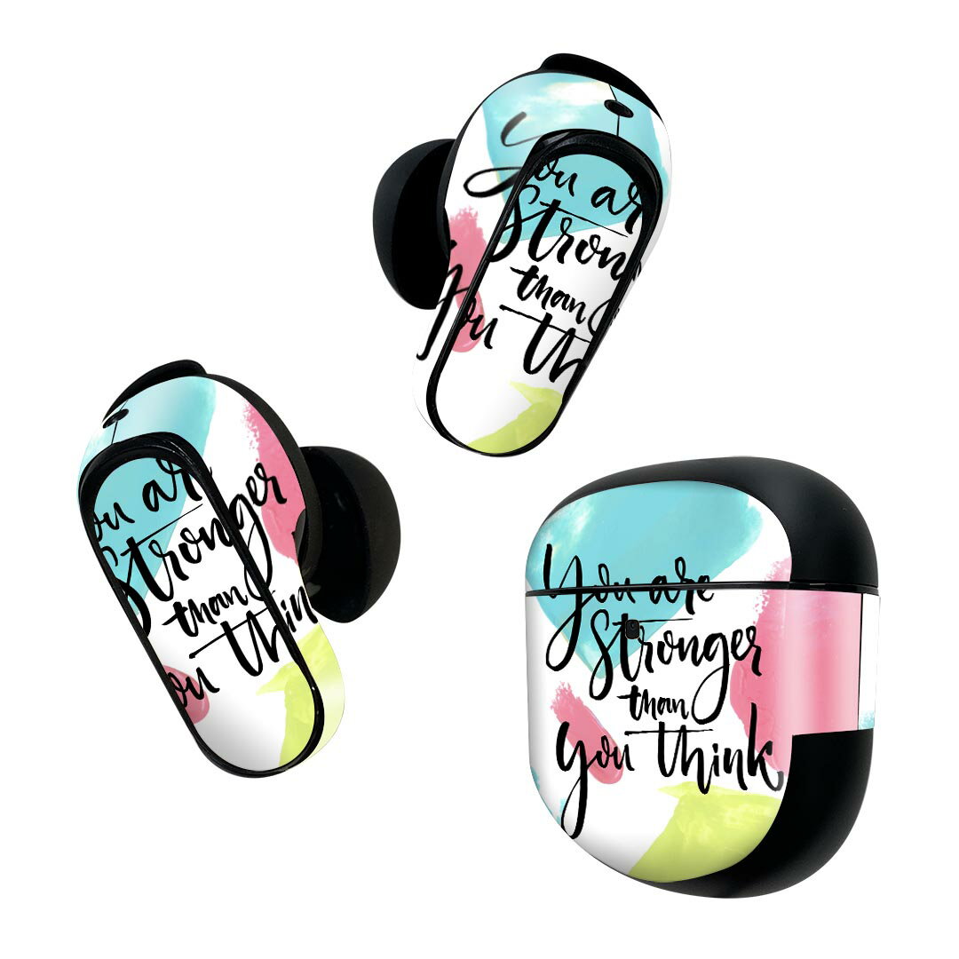 Bose QuietComfort Earbuds II 用 スキンシール ボーズ イヤバッズ2 用　ステッカー　本体3セット ケース1セット 保護 フィルム デコ ..