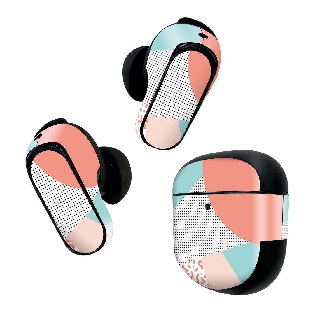 製品名 Bose QuietComfort Earbuds II 専用デザインスキンシール セット内容 Bose QuietComfort Earbuds II 専用シール　イヤホン（左右）3枚、充電ケース用シール 1枚AirPods第3世代専用です。第1?2世代、Proシリーズには対応していません。 商品特徴 再剥離性シートを素材に採用し、細かな位置調整がしやすく貼り直しが容易です。また、エアフリーでもありますので気泡が簡単に逃げるので、キレイに貼ることができます。専用の業務プリンターを使い、商品画像と遜色のない美しい印刷仕上がり。 注意事項 画像はサンプルですので、ご覧の環境によっては多少色味に違いを感じる場合がございます。 イメージと違った、モニターと色味が異なるという理由での交換や返金はご対応出来かねます。スキンシールのみの販売で、機器本体や充電ケース本体は付属しません。シワができた場合、ドライヤーなどで軽く温め、外側に向けてシワを伸ばすように貼ってください。初回貼付時の位置調整や貼り直しは可能ですが、しっかりと押し付けて接着させた後の再剥離、再利用は保証しておりません。また接着部に油分や汚れが付着しますと角の部分は剥がれやすくなりますので、貼付時はあまり触れないようにご注意ください。無地のセミグロスシートにデザインをプリントした商品で、デコなどの加工はございません。 凹凸や光沢があるように見えたり布地や金属を素材にしたように見える商品もありますが、デザインの図版によるものです。印刷時に微妙な画像のズレが生じる場合がございます。ご注文後に1点1点制作する受注生産品の為、不良品以外のご返品や交換は固くお断りします。 商品発送 完全受注生産のハンドメイド商品となりますので、既製品と比べて発送までお時間を頂いています。 基本的に決済確認後2~3営業日、最大で10営業日での発送となります。繁忙期や休業日明けの場合はさらに時間がかかる場合があります。 その際には別途メールにてご連絡致します。メール便の場合、発送日から到着までに2?4日ほどかかる場合が多く、紛失などの保障もご対応できかねます。あらかじめご了承下さい。