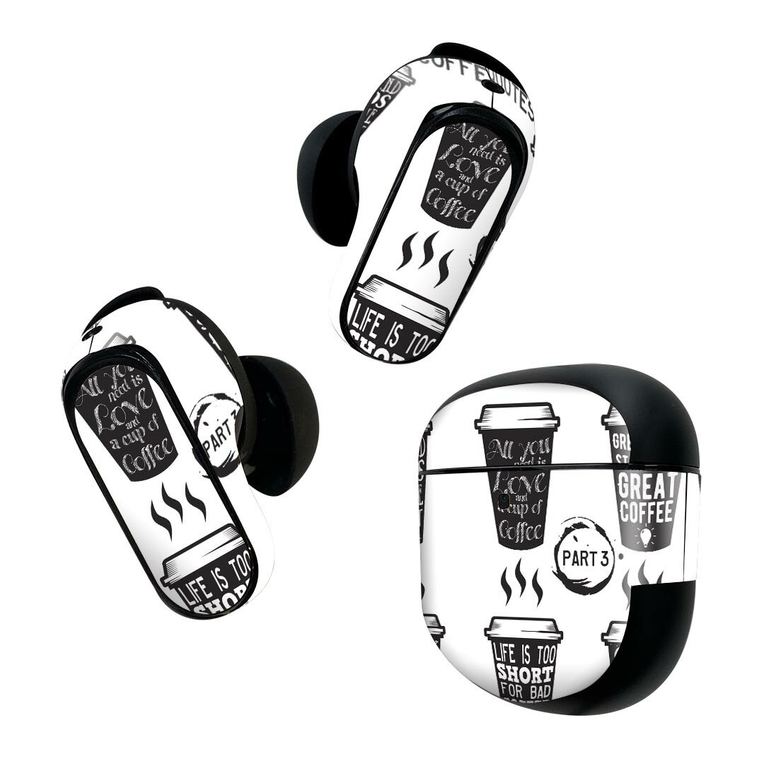 Bose QuietComfort Earbuds II 用 スキンシール ボーズ イヤバッズ2 用　ステッカー　本体3セット ケー..