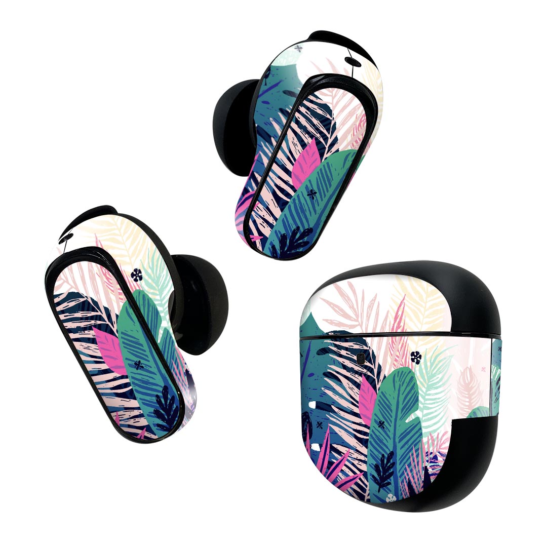 Bose QuietComfort Earbuds II 用 スキンシール ボーズ イヤバッズ2 用　ステッカー　本体3セット ケース1セット 保護 フィルム デコ ..