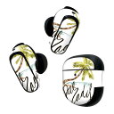 Bose QuietComfort Earbuds II 用 スキンシール ボーズ イヤバッズ2 用 ステッカー 本体3セット ケース1セット 保護 フィルム デコ ヤシの木 海 014337(2)