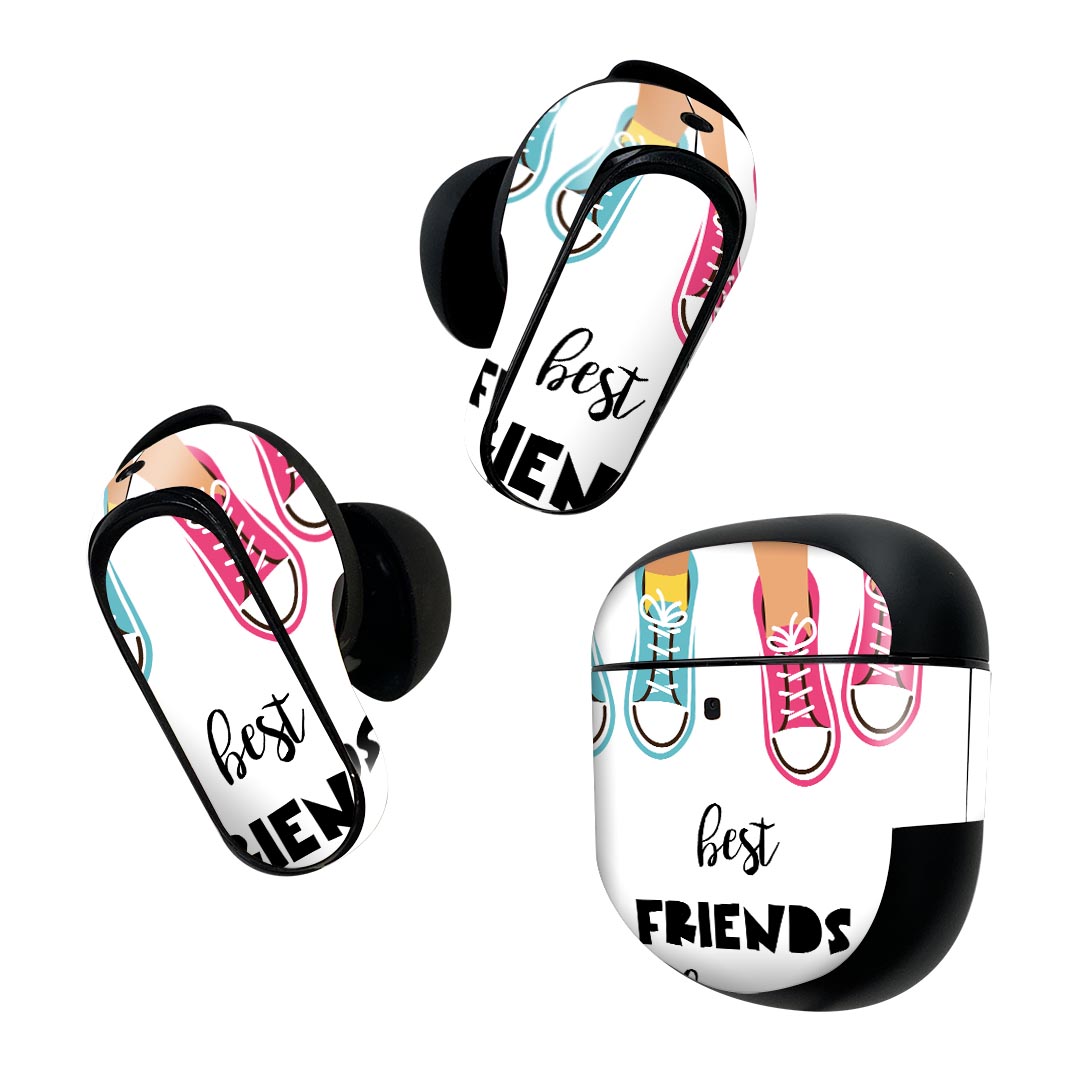 Bose QuietComfort Earbuds II 用 スキンシール ボーズ イヤバッズ2 用　ステッカー　本体3セット ケー..