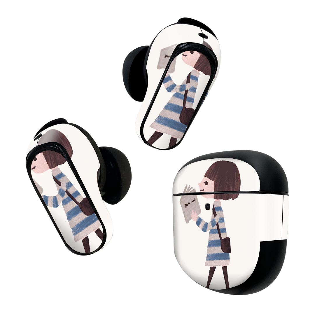 Bose QuietComfort Earbuds II 用 スキンシール ボーズ イヤバッズ2 用　ステッカ...