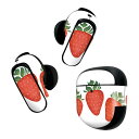 Bose QuietComfort Earbuds II 用 スキンシール ボーズ イヤバッズ2 用 ステッカー 本体3セット ケース1セット 保護 フィルム デコ イチゴ フルーツ 014692