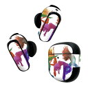 Bose QuietComfort Earbuds II 用 スキンシール ボーズ イヤバッズ2 用 ステッカー 本体3セット ケース1セット 保護 フィルム デコ ダンス レインボー シルエット 014753
