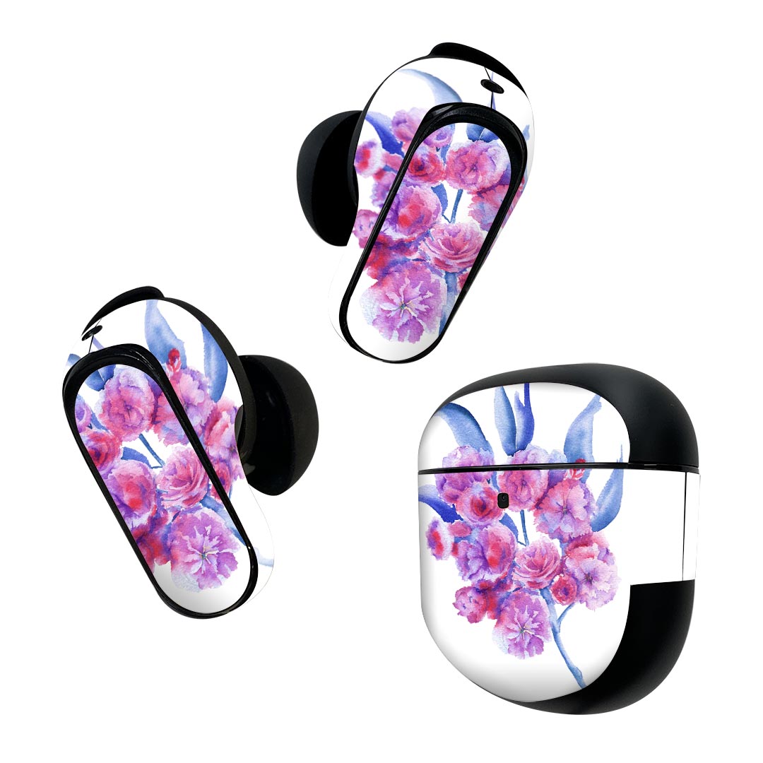 製品名 Bose QuietComfort Earbuds II 専用デザインスキンシール セット内容 Bose QuietComfort Earbuds II 専用シール　イヤホン（左右）3枚、充電ケース用シール 1枚AirPods第3世代専用です。第1?2世代、Proシリーズには対応していません。 商品特徴 再剥離性シートを素材に採用し、細かな位置調整がしやすく貼り直しが容易です。また、エアフリーでもありますので気泡が簡単に逃げるので、キレイに貼ることができます。専用の業務プリンターを使い、商品画像と遜色のない美しい印刷仕上がり。 注意事項 画像はサンプルですので、ご覧の環境によっては多少色味に違いを感じる場合がございます。 イメージと違った、モニターと色味が異なるという理由での交換や返金はご対応出来かねます。スキンシールのみの販売で、機器本体や充電ケース本体は付属しません。シワができた場合、ドライヤーなどで軽く温め、外側に向けてシワを伸ばすように貼ってください。初回貼付時の位置調整や貼り直しは可能ですが、しっかりと押し付けて接着させた後の再剥離、再利用は保証しておりません。また接着部に油分や汚れが付着しますと角の部分は剥がれやすくなりますので、貼付時はあまり触れないようにご注意ください。無地のセミグロスシートにデザインをプリントした商品で、デコなどの加工はございません。 凹凸や光沢があるように見えたり布地や金属を素材にしたように見える商品もありますが、デザインの図版によるものです。印刷時に微妙な画像のズレが生じる場合がございます。ご注文後に1点1点制作する受注生産品の為、不良品以外のご返品や交換は固くお断りします。 商品発送 完全受注生産のハンドメイド商品となりますので、既製品と比べて発送までお時間を頂いています。 基本的に決済確認後2~3営業日、最大で10営業日での発送となります。繁忙期や休業日明けの場合はさらに時間がかかる場合があります。 その際には別途メールにてご連絡致します。メール便の場合、発送日から到着までに2?4日ほどかかる場合が多く、紛失などの保障もご対応できかねます。あらかじめご了承下さい。
