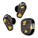 Bose QuietComfort Earbuds II 用 スキンシール ボーズ イヤバッズ2 用 ステッカー 本体3セット ケース1セット 保護 フィルム デコ 葉っぱ 秋 落ち葉 紅葉 014832