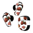 Bose QuietComfort Earbuds II 用 スキンシール ボーズ イヤバッズ2 用 ステッカー 本体3セット ケース1セット 保護 フィルム デコ イチゴ 苺 イラスト 014891