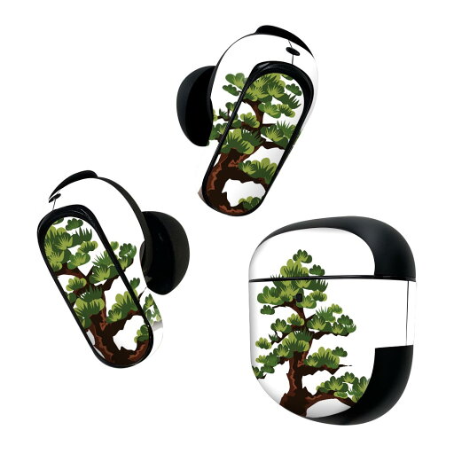 Bose QuietComfort Earbuds II 用 スキンシール ボーズ イヤバッズ2 用 ステッカー 本体3セット ケース1セット 保護 フィルム デコ 盆栽 和風 015646 Bose QuietComfort Earbuds II 用 スキンシール ボーズ イヤバッズ2 用 ステッカー 本体3セット ケース1セット 保護 フィルム デコ 盆栽 和風 015646