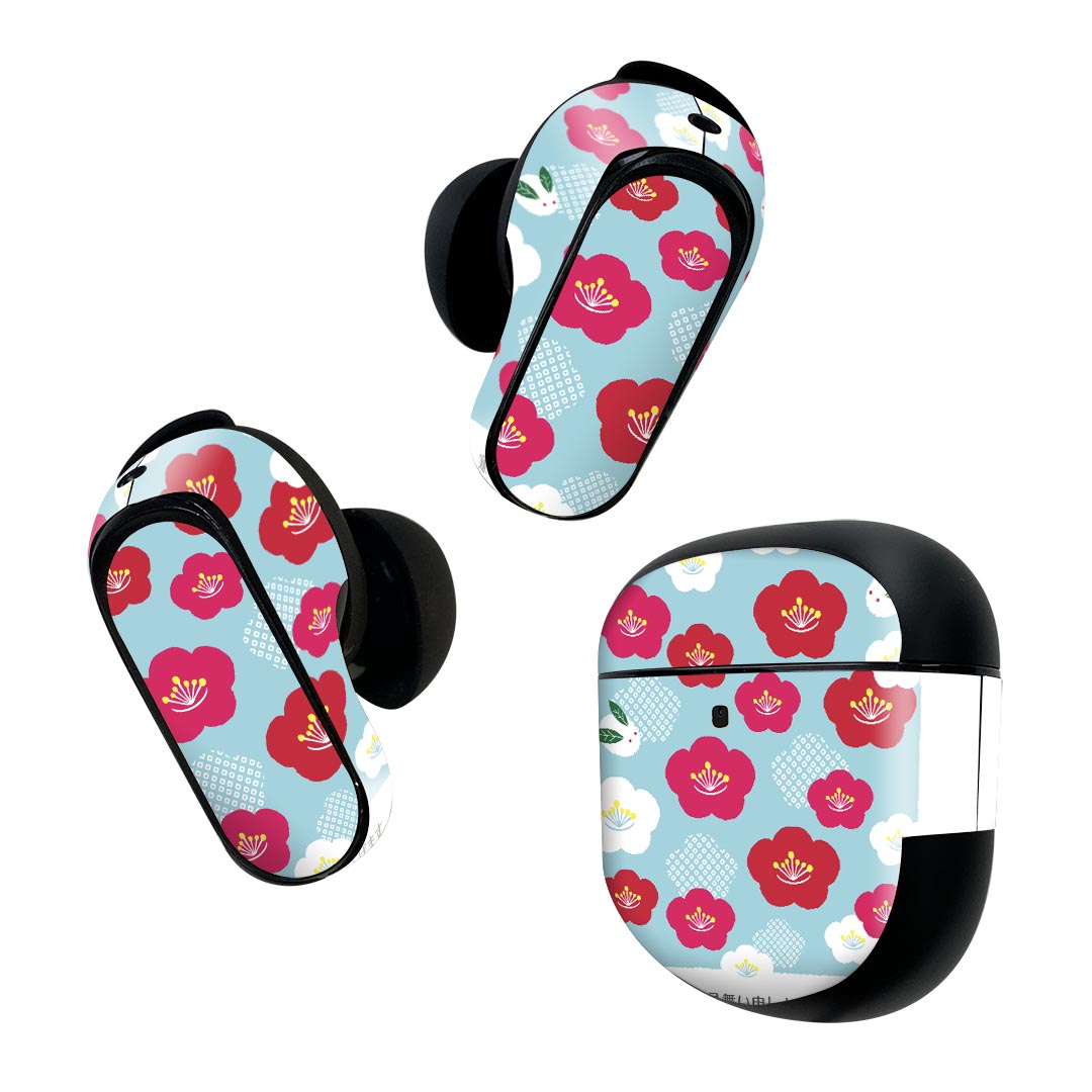 Bose QuietComfort Earbuds II 用 スキンシール ボーズ イヤバッズ2 用　ステッカー　本体3セット ケー..