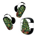 Bose QuietComfort Earbuds II 用 スキンシール ボーズ イヤバッズ2 用 ステッカー 本体3セット ケース1セット 保護 フィルム デコ クリスマスツリー プレゼント 冬 015843