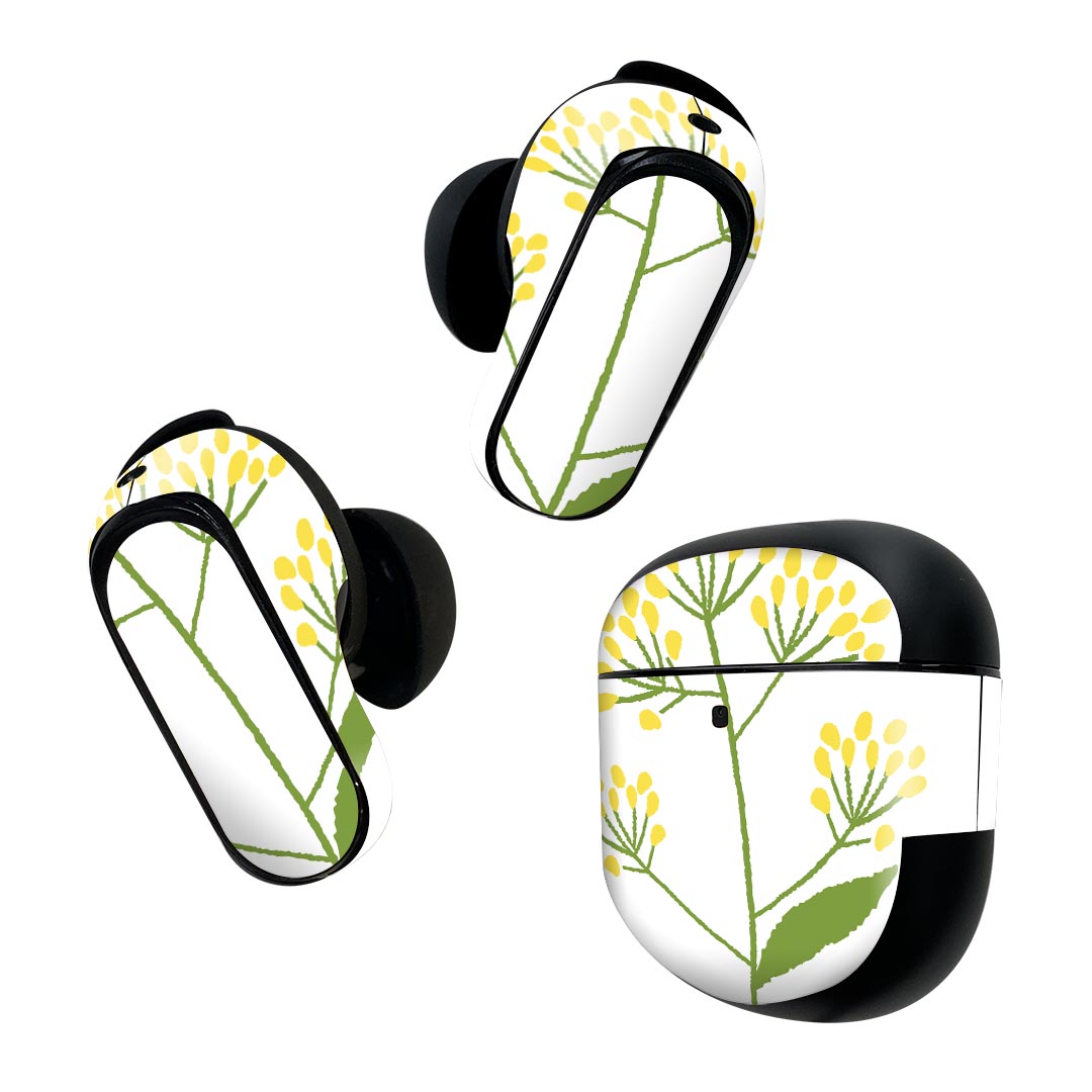 Bose QuietComfort Earbuds II 用 スキンシール ボーズ イヤバッズ2 用　ステッカー　本体3セット ケー..