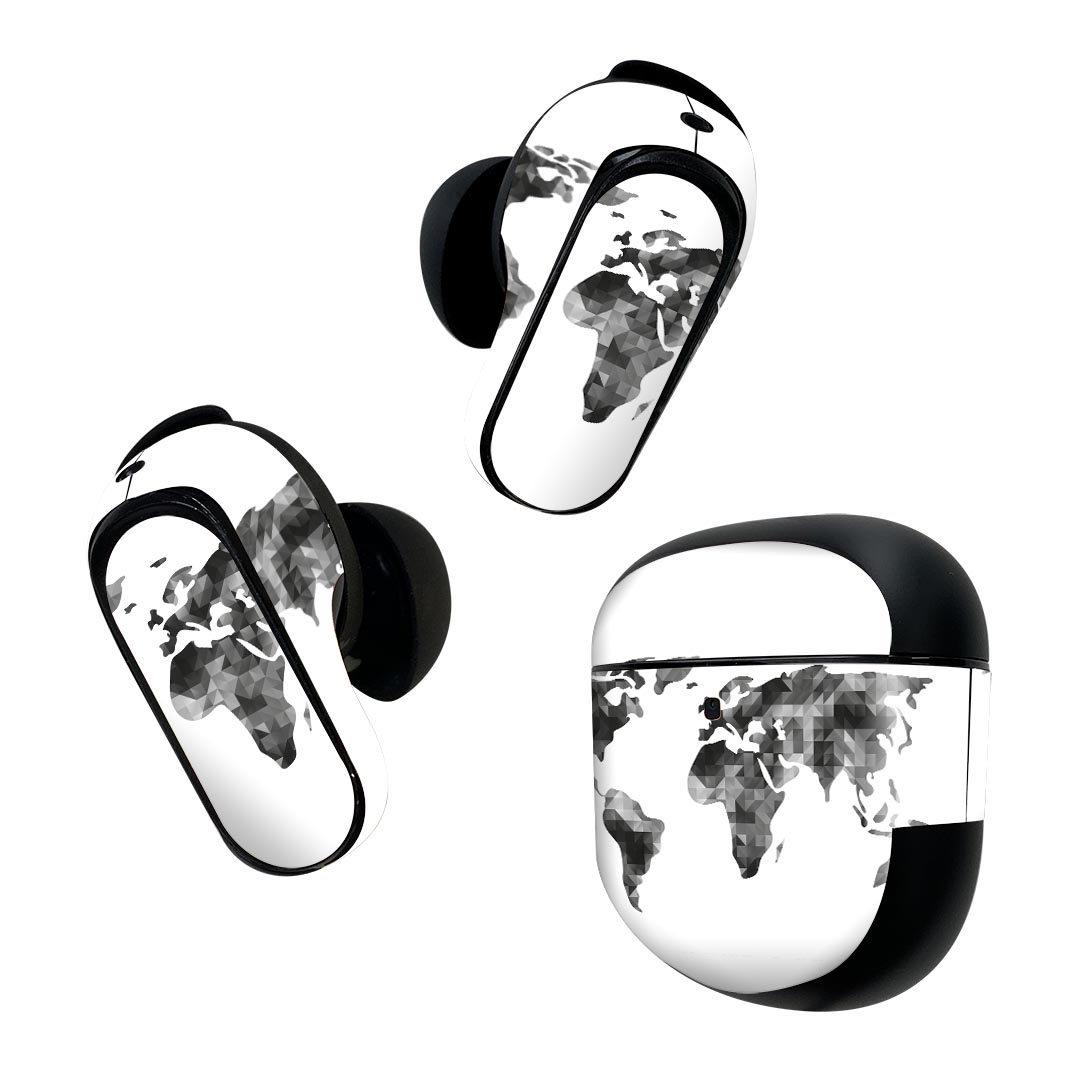 Bose QuietComfort Earbuds II 用 スキンシール ボーズ イヤバッズ2 用　ステッカー　本体3セット ケー..