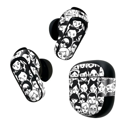 Bose QuietComfort Earbuds II 用 スキンシール ボーズ イヤバッズ2 用 ステッカー 本体3セット ケース1セット 保護 フィルム デコ 人間 016135 Bose QuietComfort Earbuds II 用 スキンシール ボーズ イヤバッズ2 用 ステッカー 本体3セット ケース1セット 保護 フィルム デコ 人間 016135