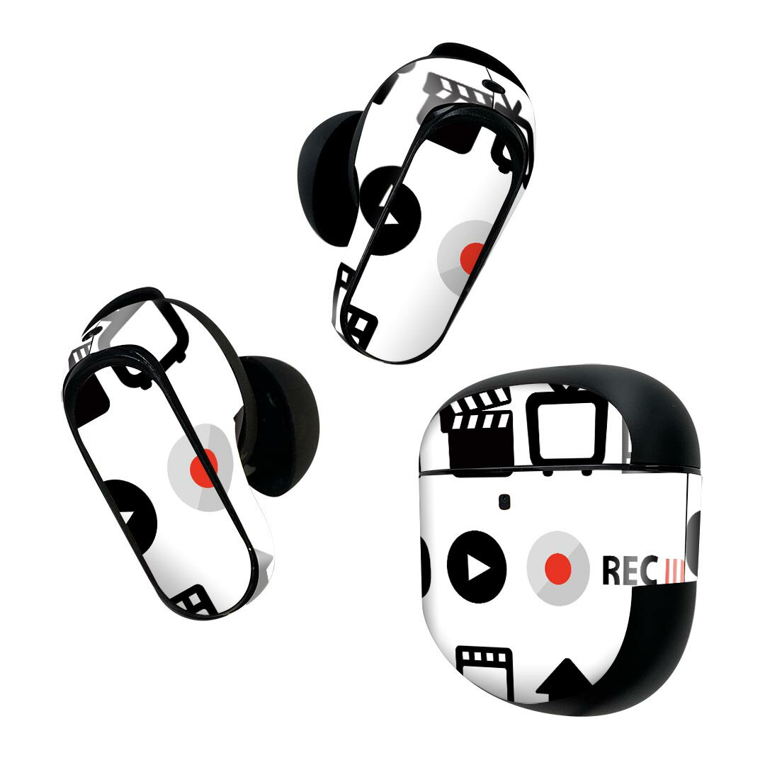 Bose QuietComfort Earbuds II 用 スキンシール ボーズ イヤバッズ2 用　ステッカー　本体3セット ケー..