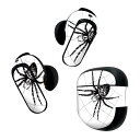 Bose QuietComfort Earbuds II 用 スキンシール ボーズ イヤバッズ2 用 ステッカー 本体3セット ケース1セット 保護 フィルム デコ ハロウィン ホラー リアル 蜘蛛 クモ 017482