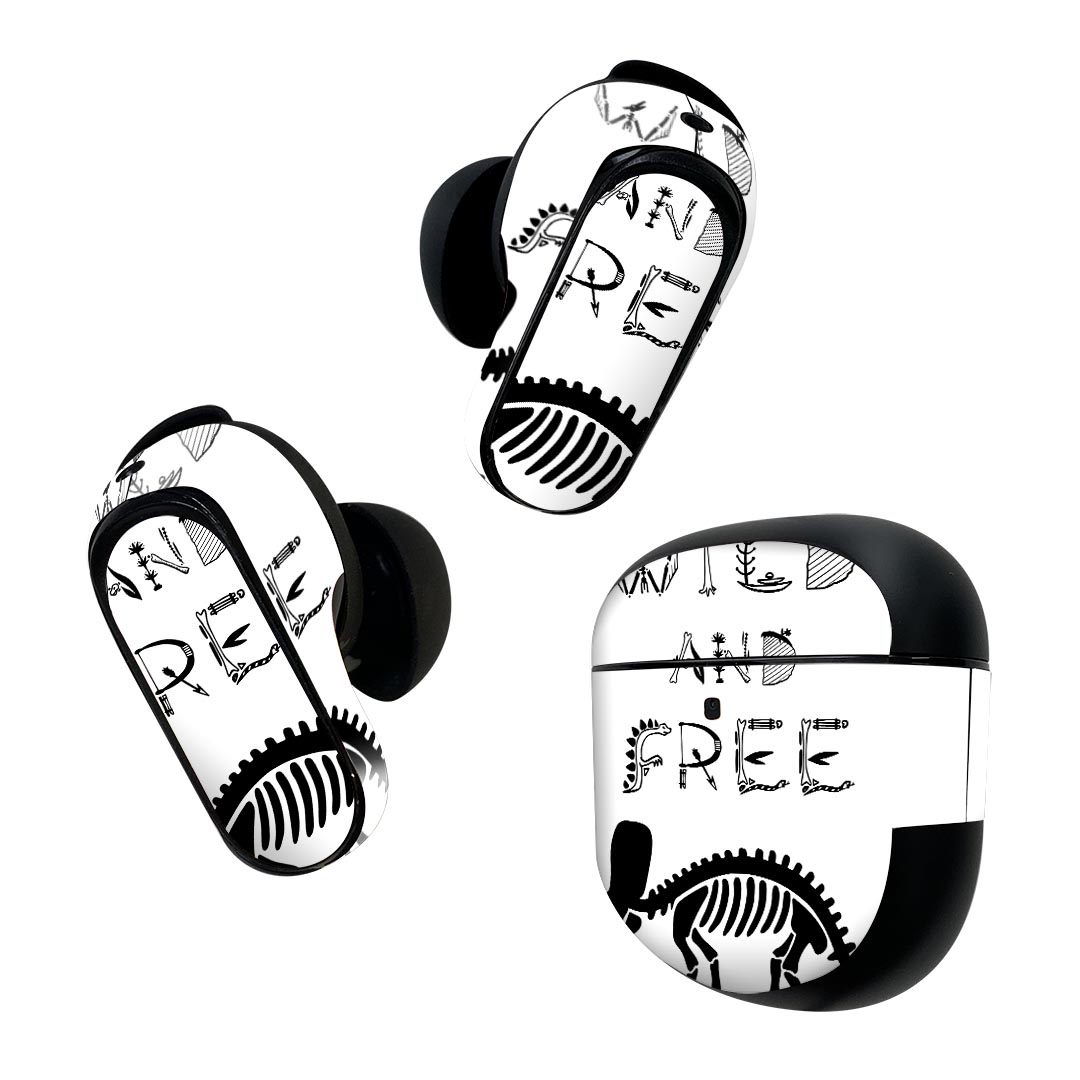 Bose QuietComfort Earbuds II 用 スキンシール ボーズ イヤバッズ2 用　ステッカー　本体3セット ケー..